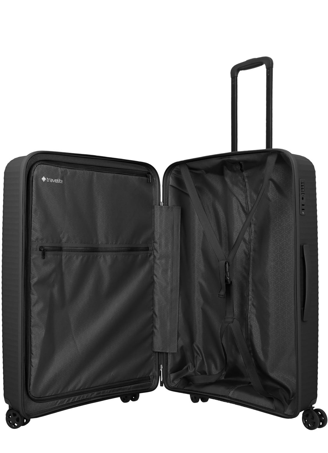 Travelite Air Stripe spinner 77 cm - detail 4 zwart