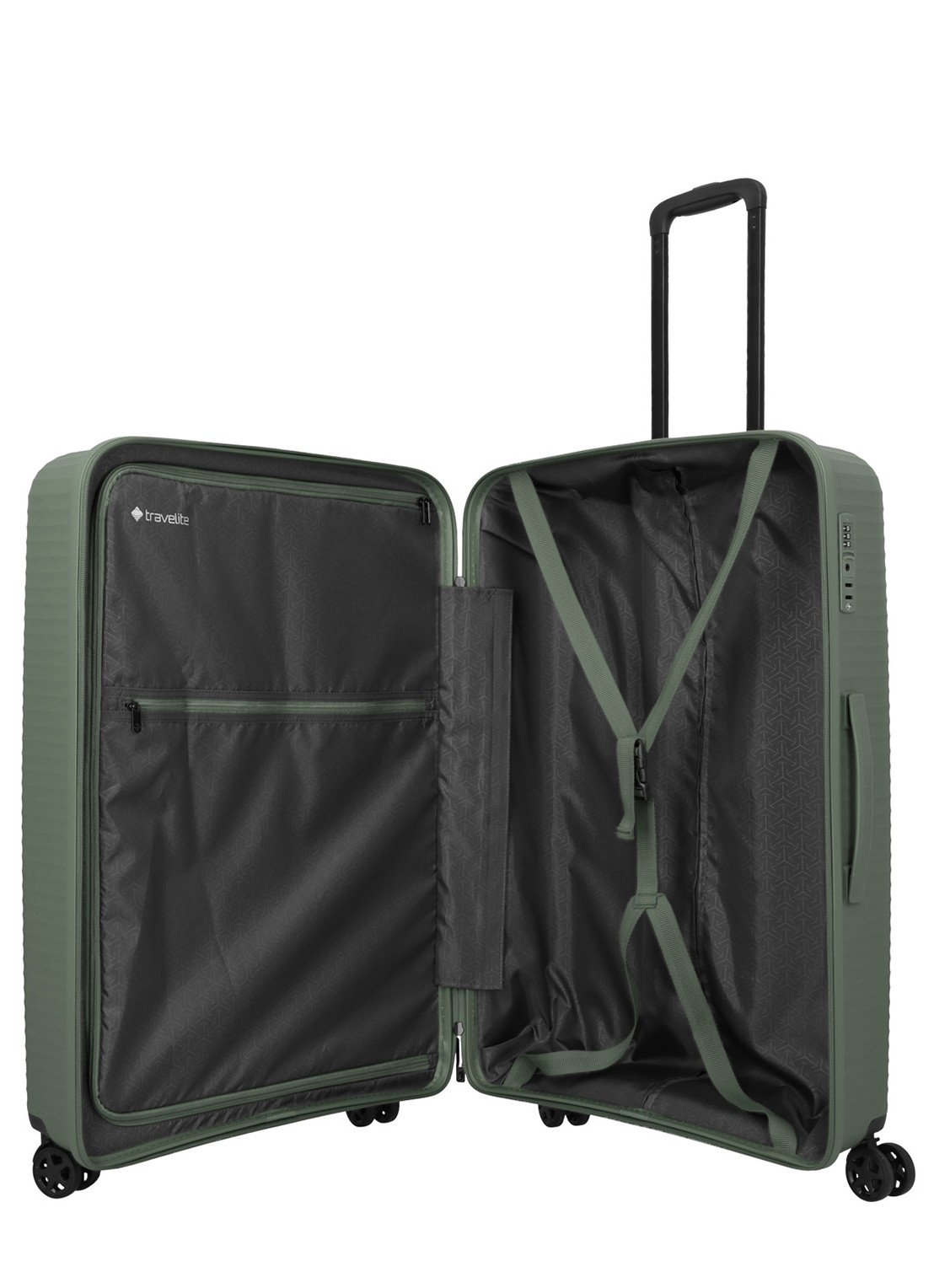 Travelite Air Stripe spinner 77 cm - detail 3 groen