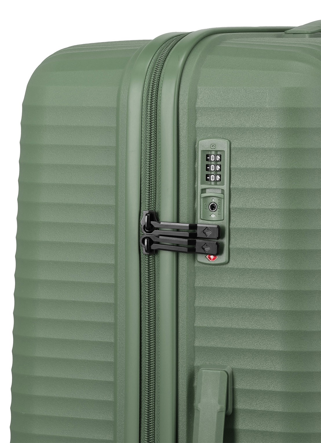 Travelite Air Stripe spinner 77 cm - voorkant 7 groen