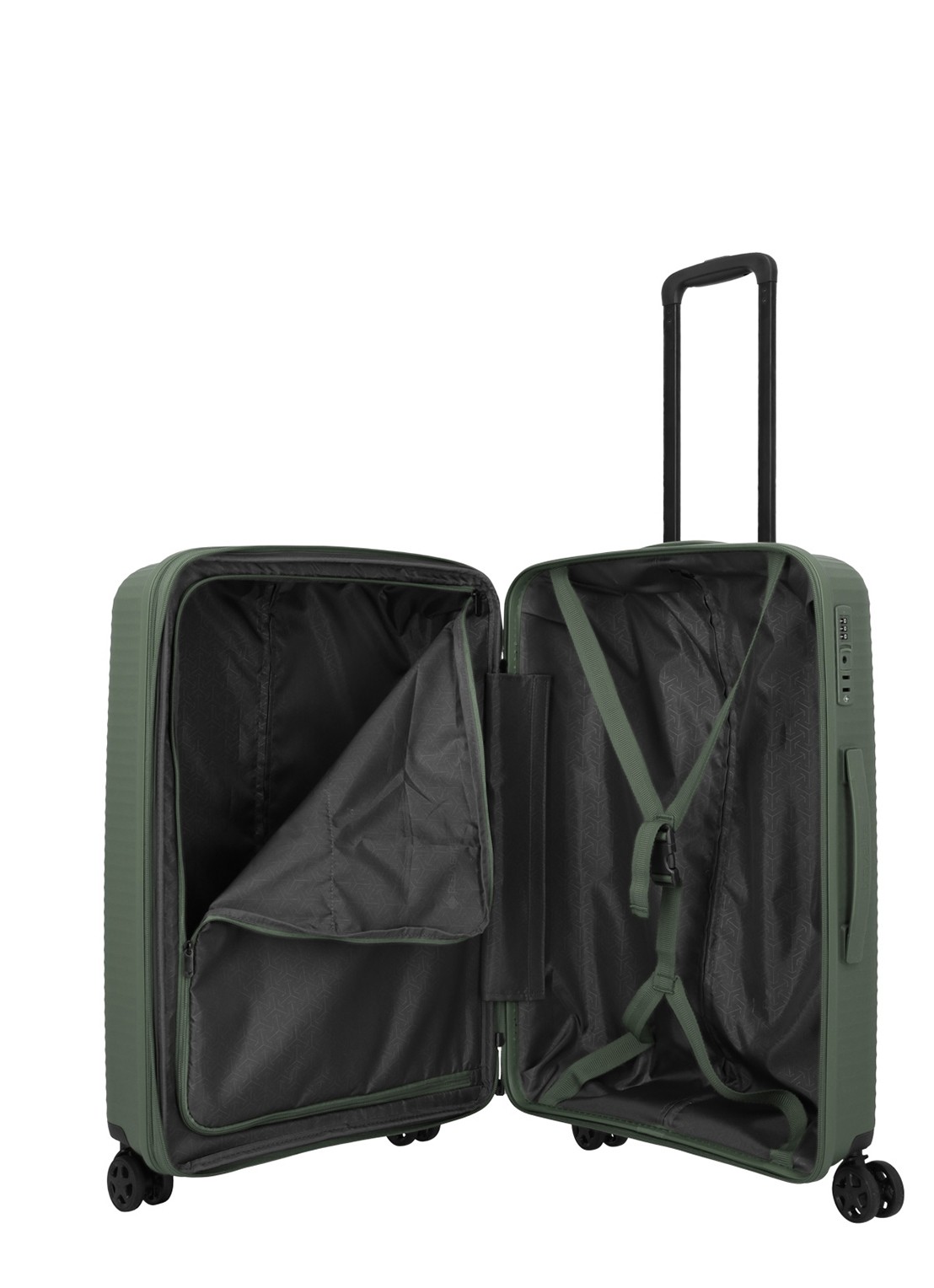 Travelite Air Stripe vergrootbare spinner 66 cm - detail 5 groen