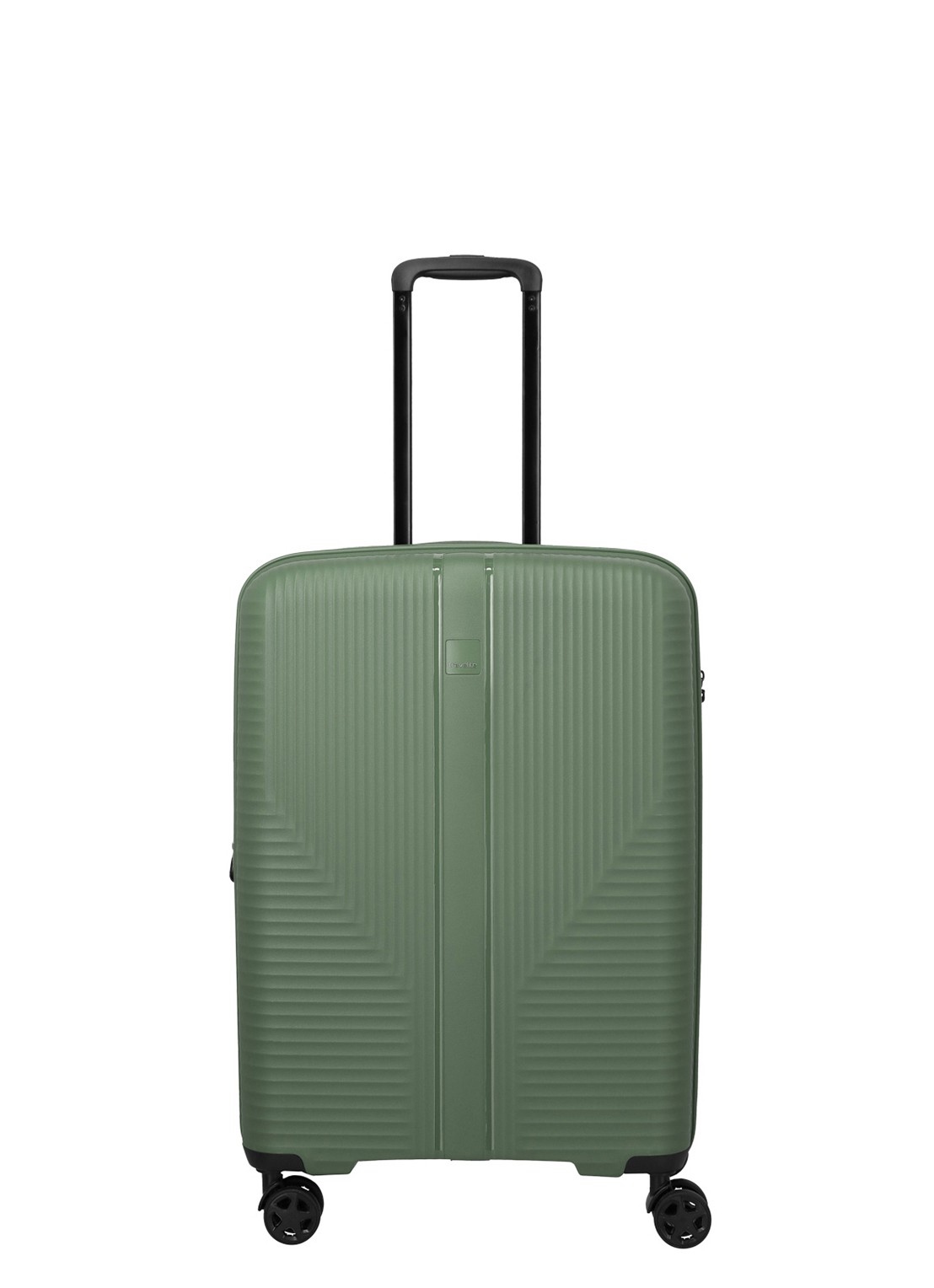 Travelite Air Stripe vergrootbare spinner 66 cm - voorkant 2 groen