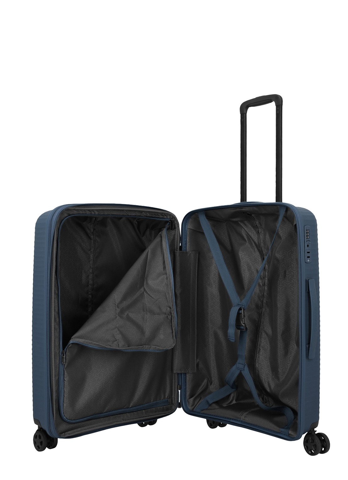 Travelite Air Stripe vergrootbare spinner 66 cm - detail 3 donkerblauw