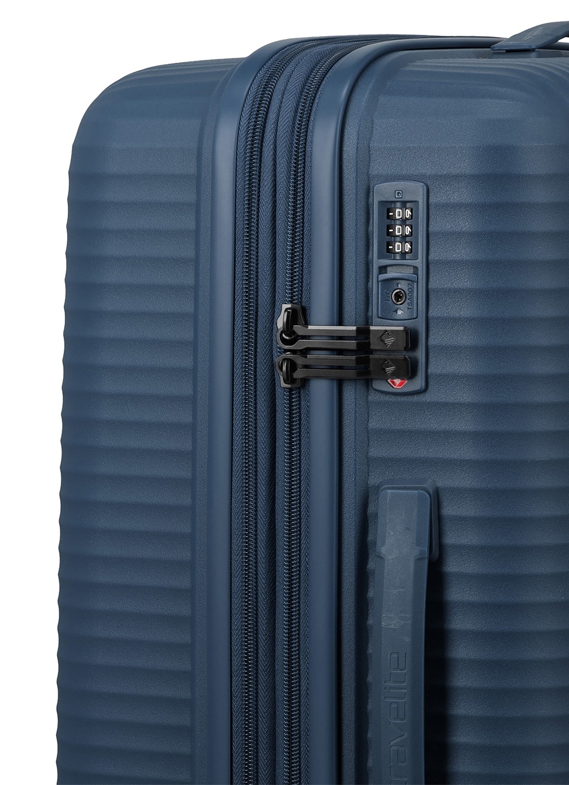 Travelite Air Stripe vergrootbare spinner 66 cm - detail 5 donkerblauw