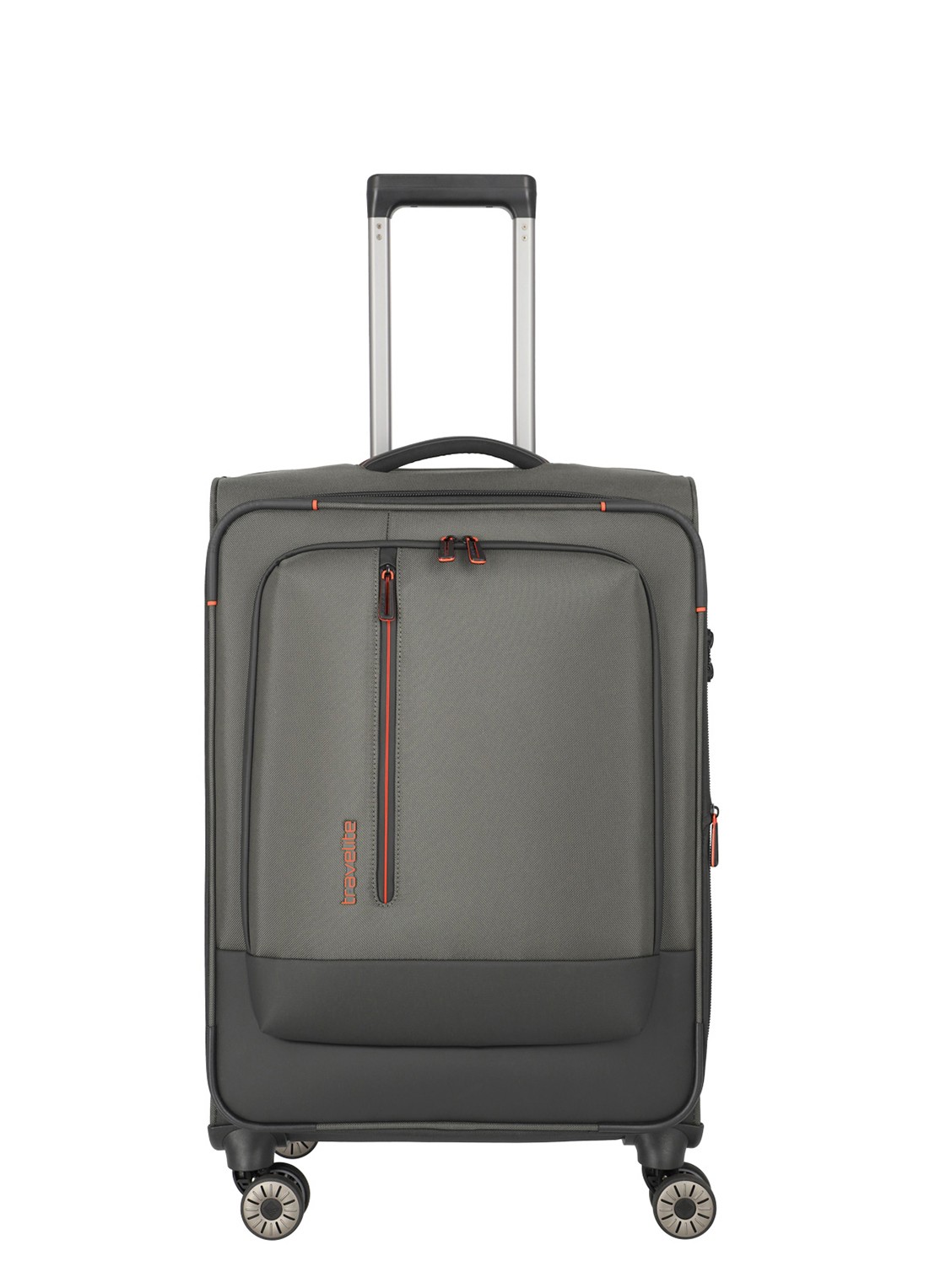 Travelite Crosslite 5.0 M vergrootbare spinner 66 cm - voorkant 3 olijfgroen