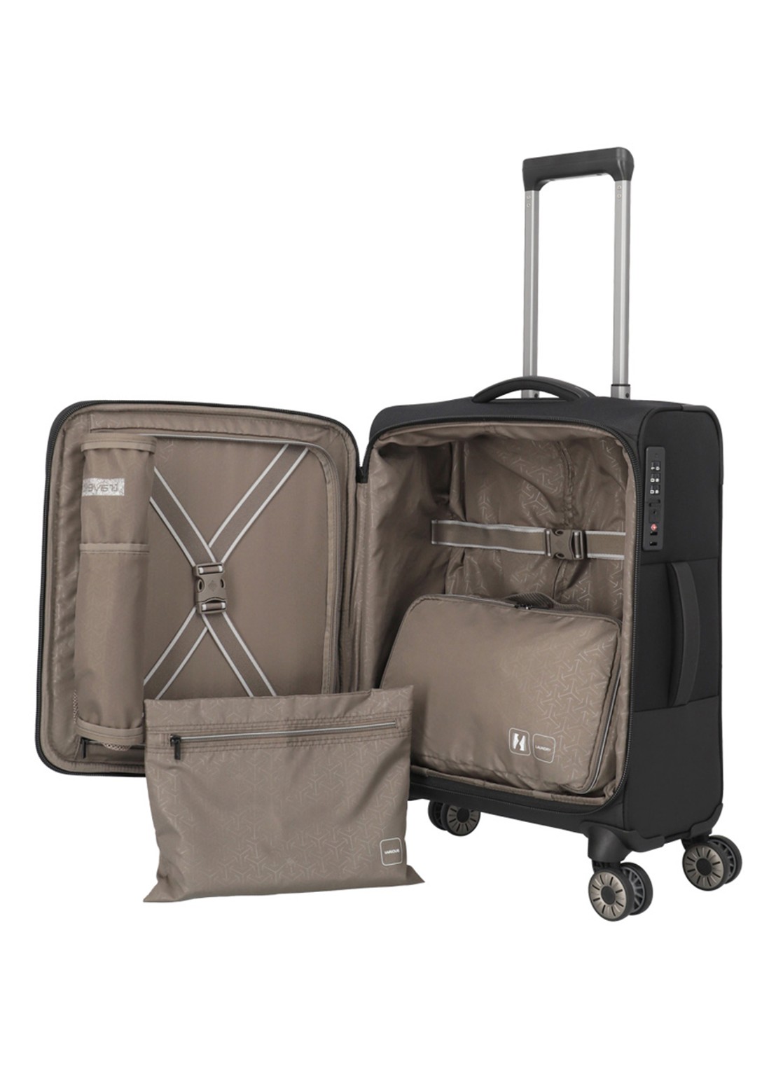 Travelite Crosslite 5.0 S spinner 55 cm - detail 2 zwart