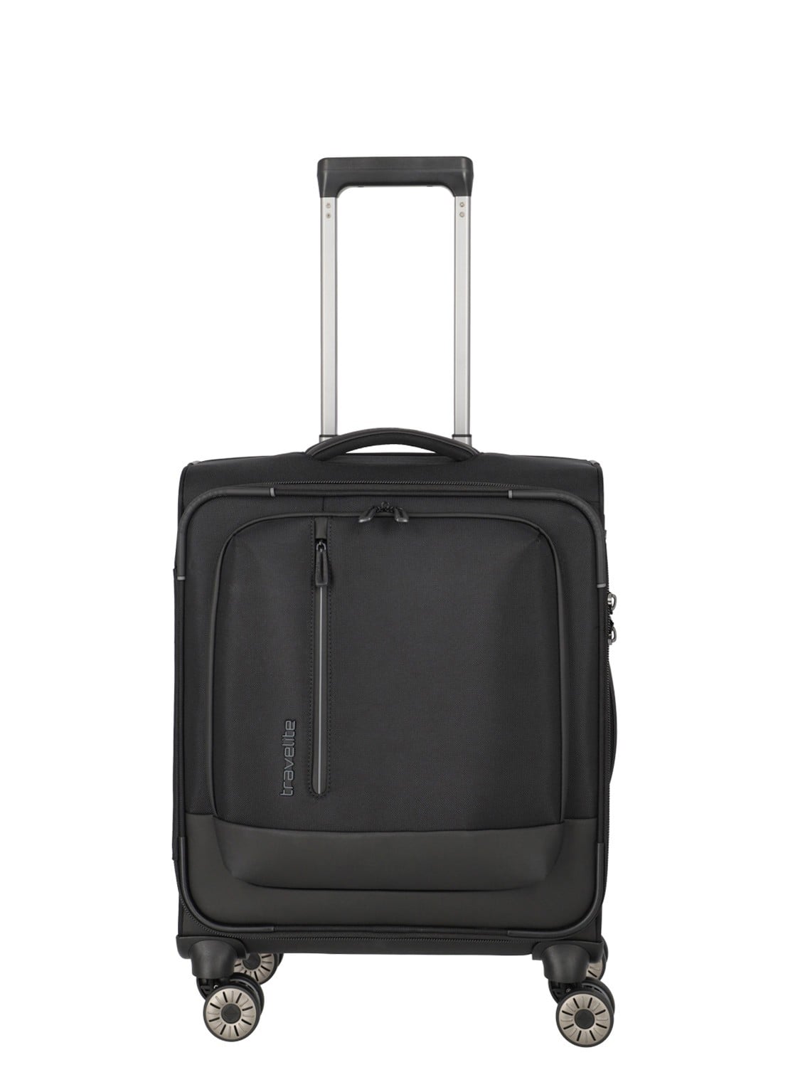 Travelite Crosslite 5.0 S spinner 55 cm - voorkant 3 zwart