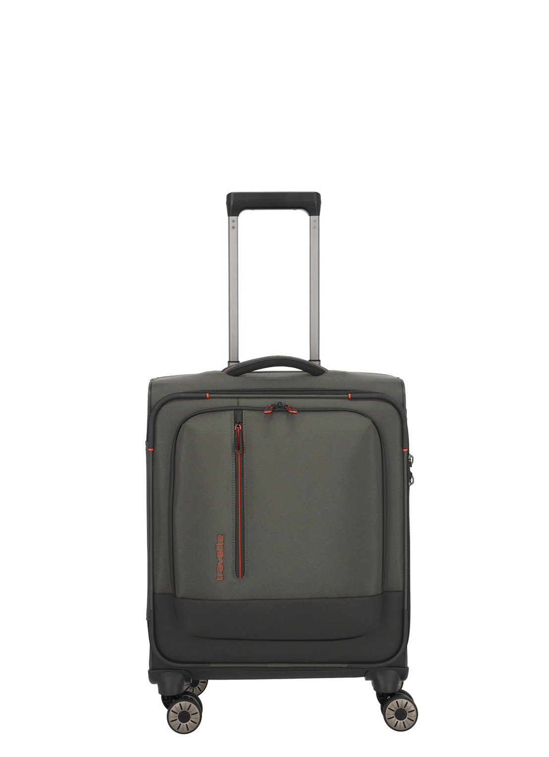 Travelite Crosslite 5.0 S spinner 55 cm - voorkant olijfgroen