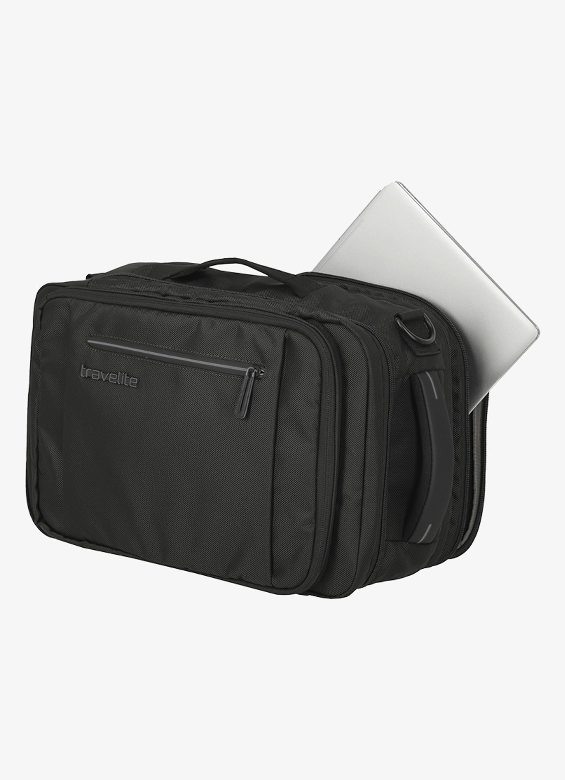 Travelite Crosslite underseater rugzak met 15 inch laptopvak - detail 3 zwart