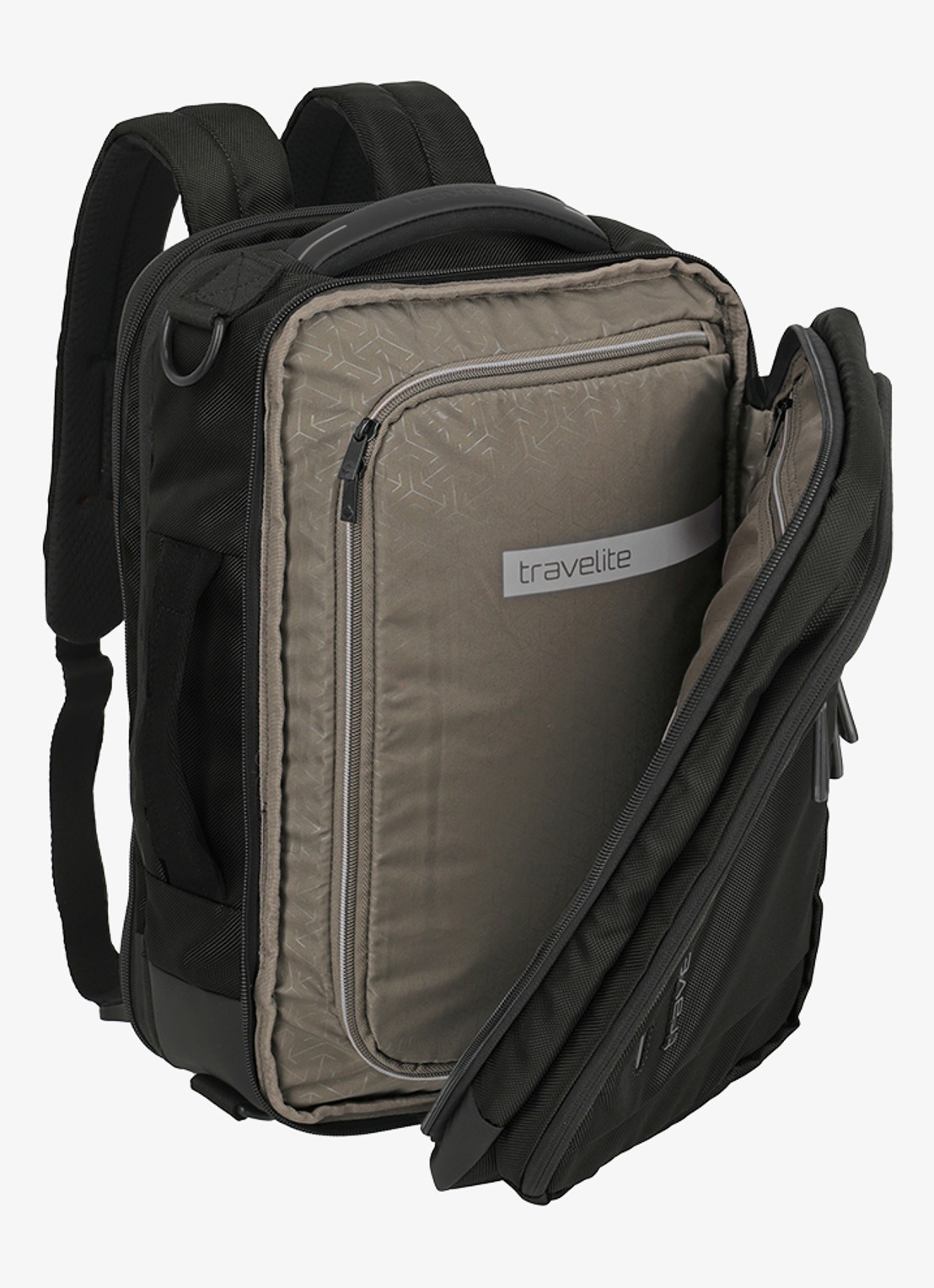 Travelite Crosslite underseater rugzak met 15 inch laptopvak - detail 5 zwart