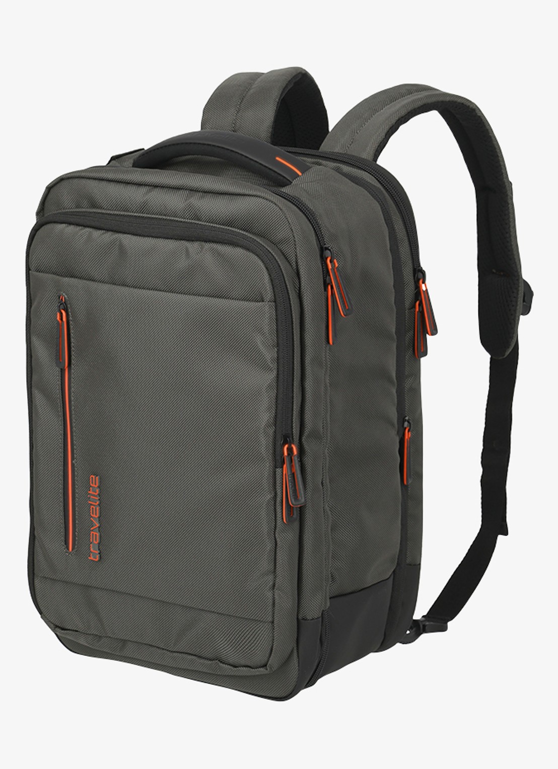 Travelite Crosslite underseater rugzak met 15 inch laptopvak - detail groen