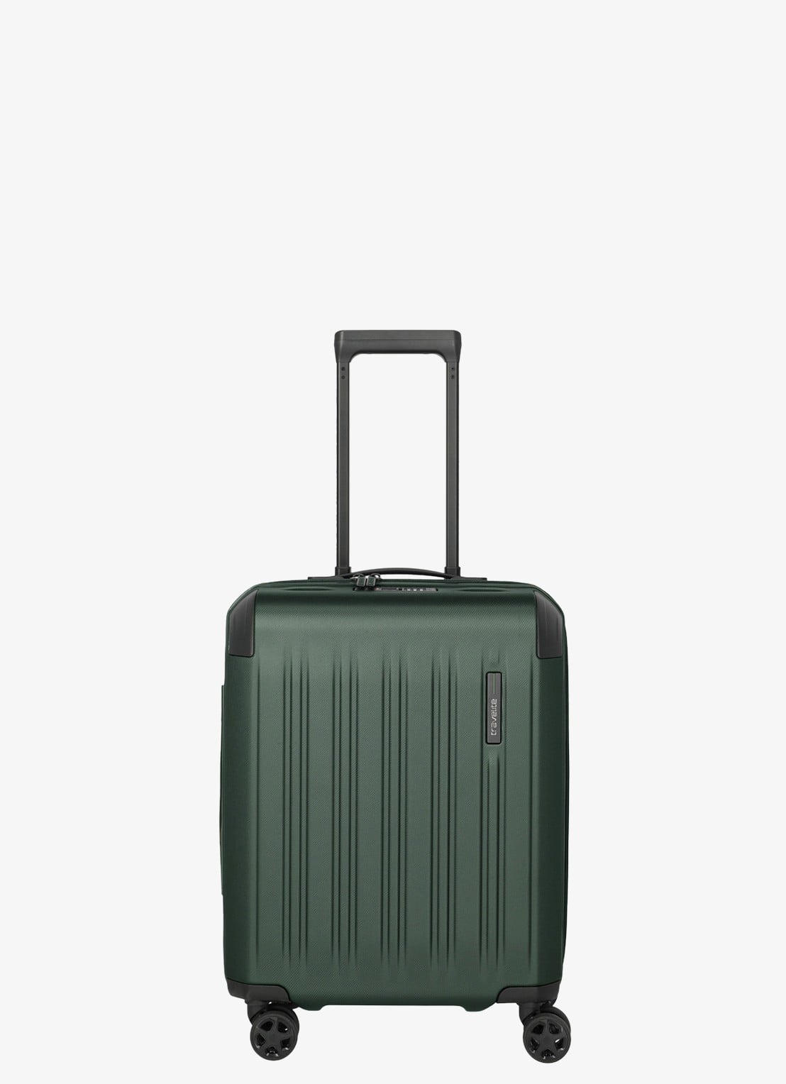Travelite Dynamiic S vergrootbare spinner 55 cm - voorkant 2 groen