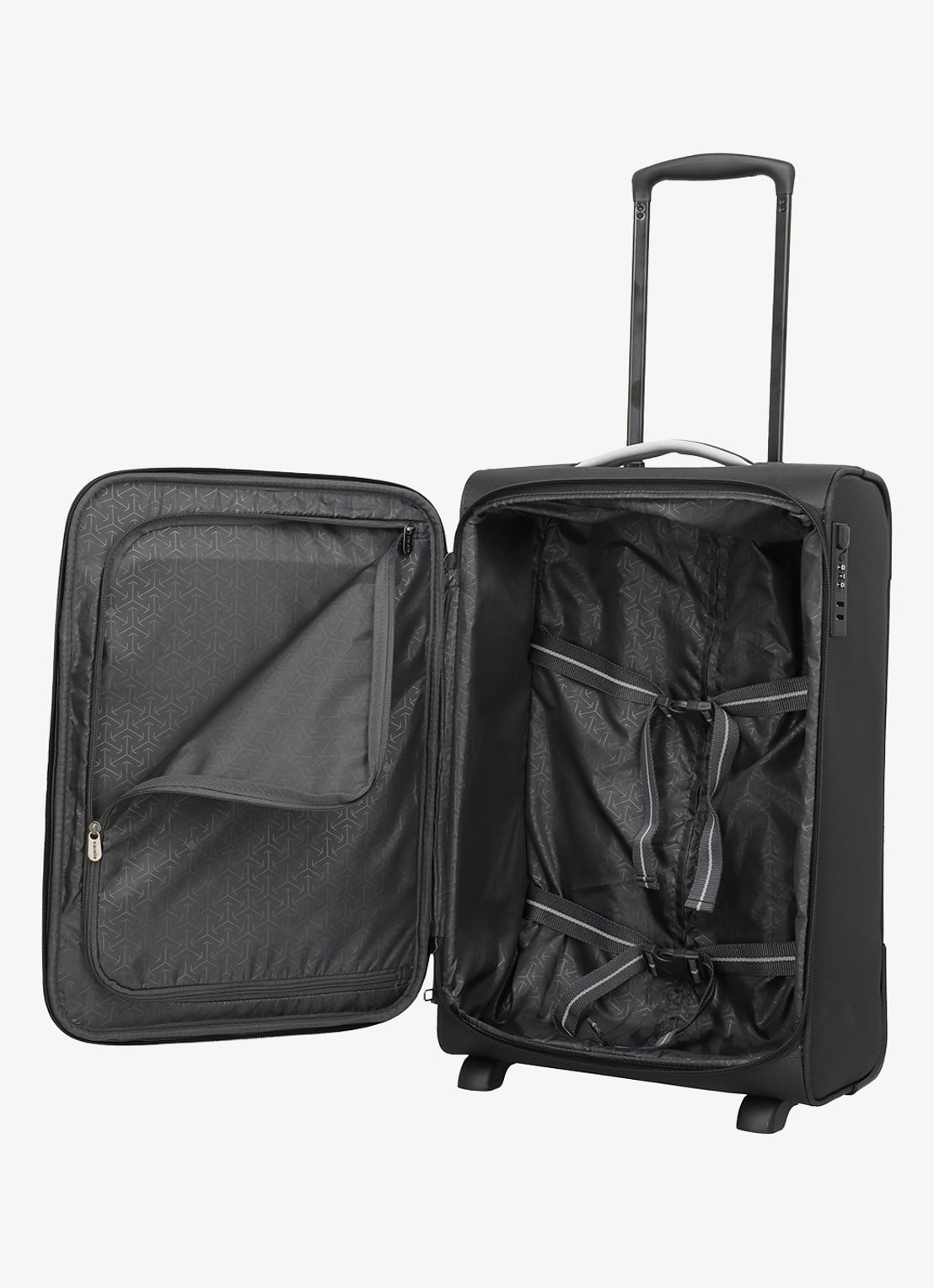 Travelite Jetpack Slim 2 Cabin trolley 55 cm - voorkant 8 zwart