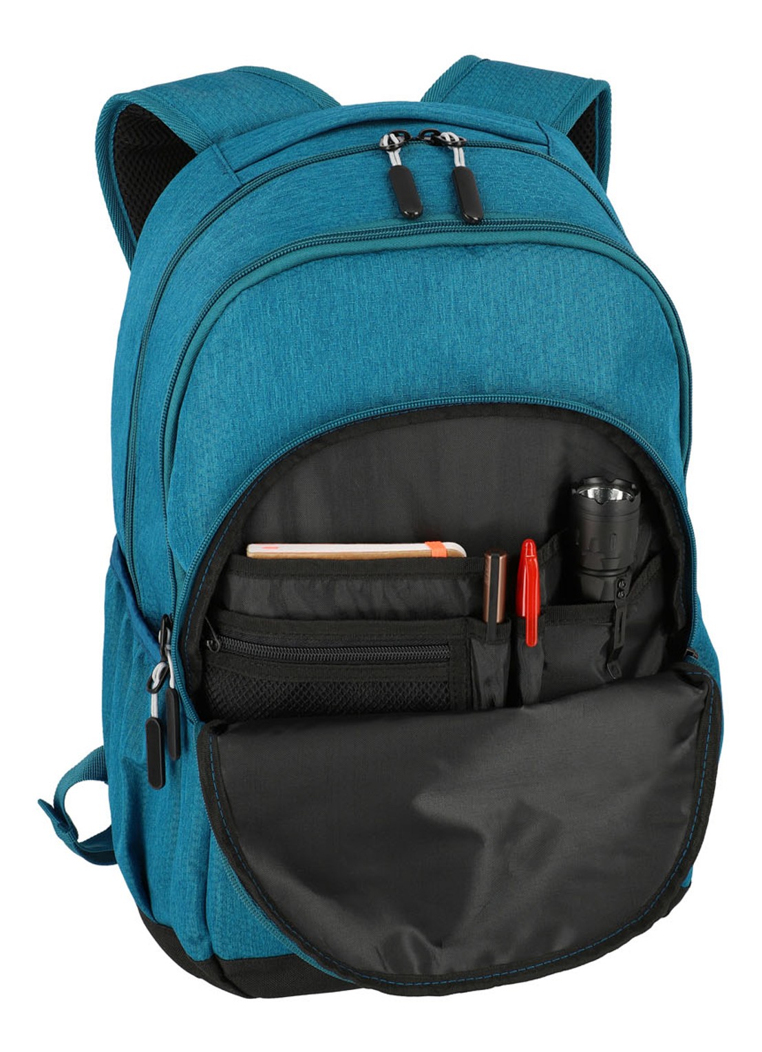 Travelite Kick Off L rugzak met 15,6 inch laptopvak - detail 5 petrolgroen