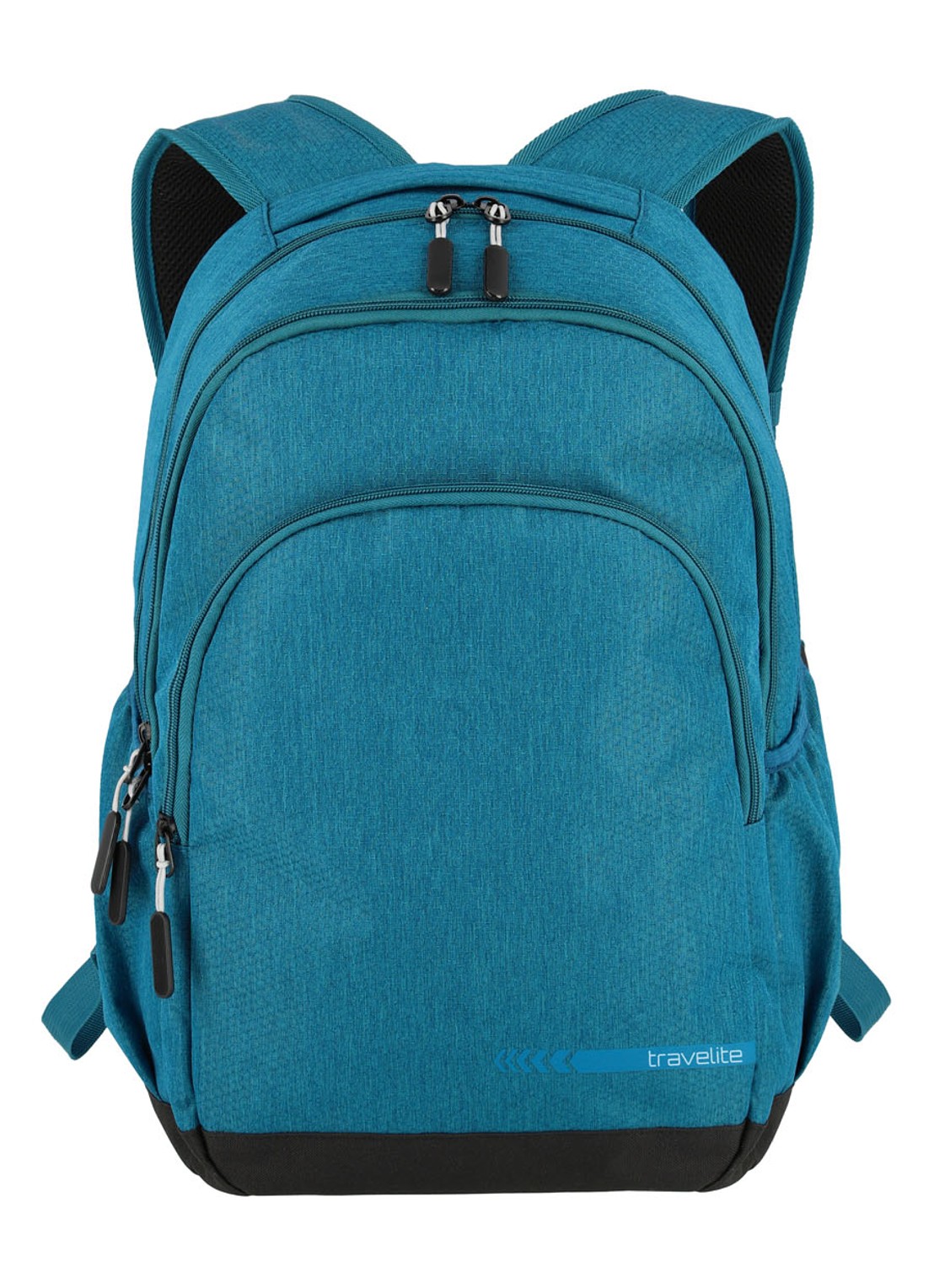Travelite Kick Off L rugzak met 15,6 inch laptopvak - voorkant 2 petrolgroen