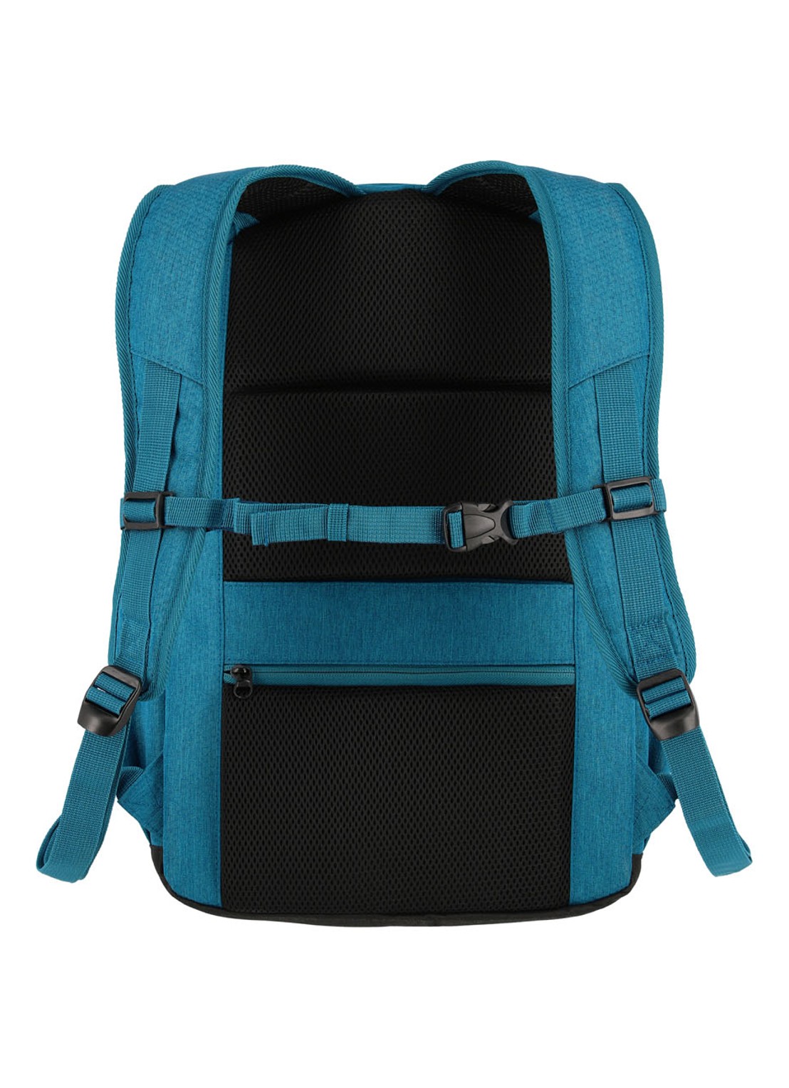 Travelite Kick Off L rugzak met 15,6 inch laptopvak - voorkant 3 petrolgroen