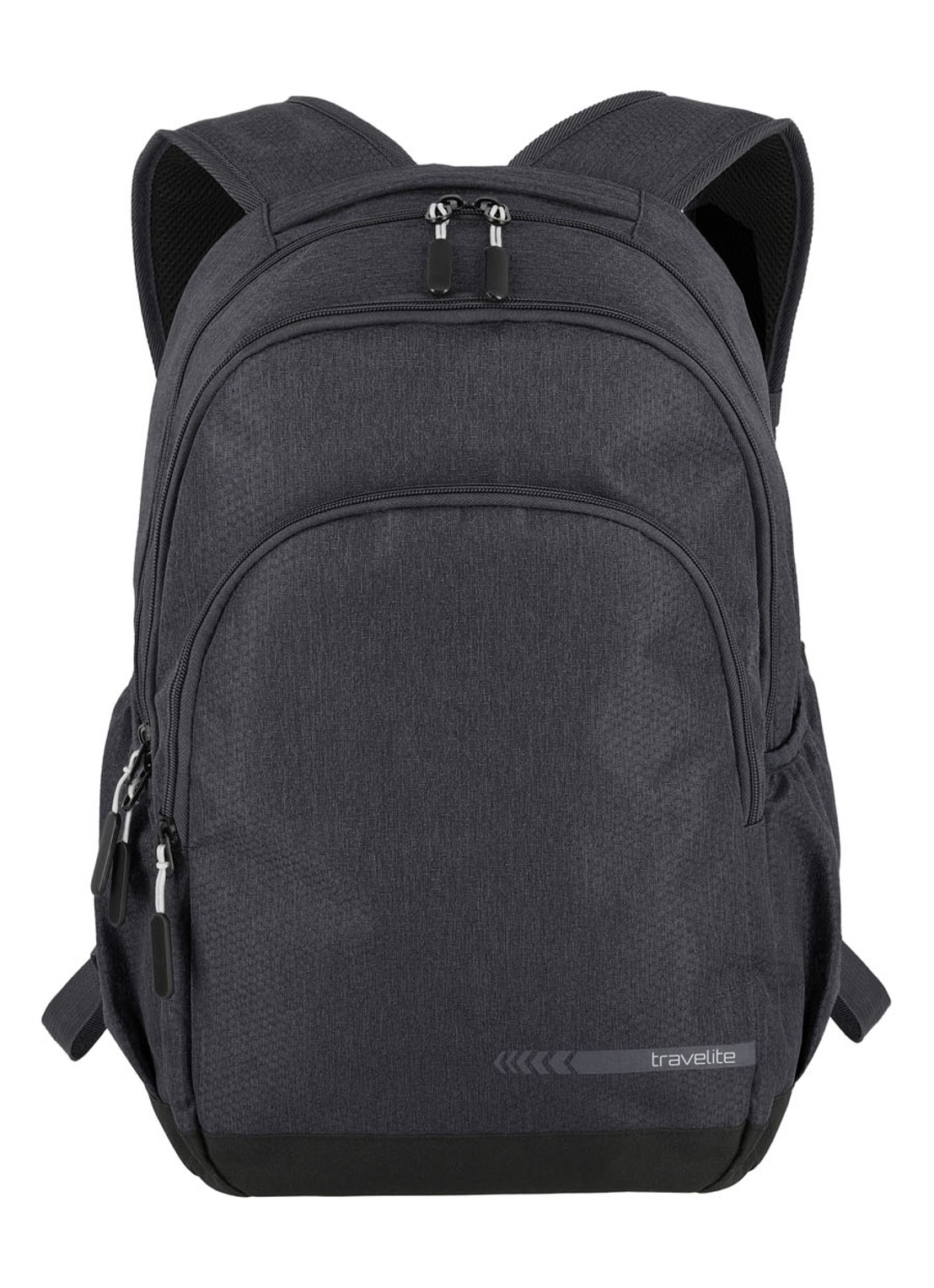 Travelite Kick Off rugzak met 15 inch laptopvak - voorkant donkerblauw
