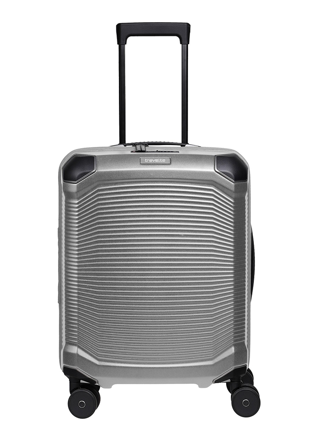 Travelite Millennium spinner 55 cm - voorkant 2 zilver
