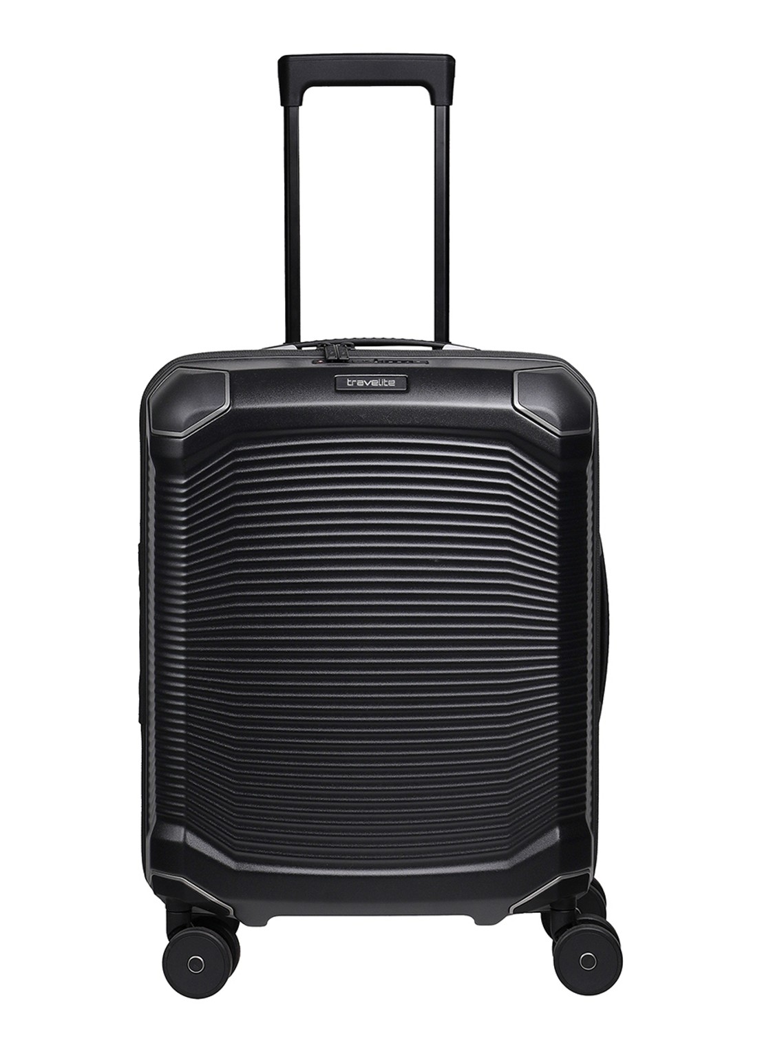 Travelite Millennium spinner 55 cm - voorkant zwart