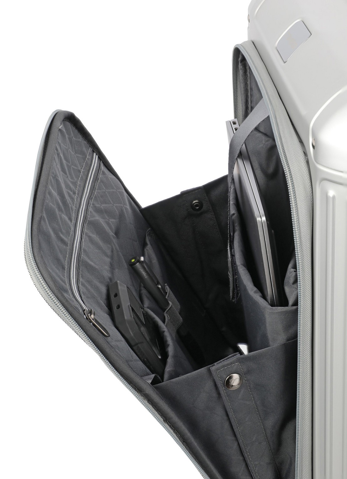 Travelite Next S spinner met 15,6 inch laptopvak  55 cm - detail 3 zilver