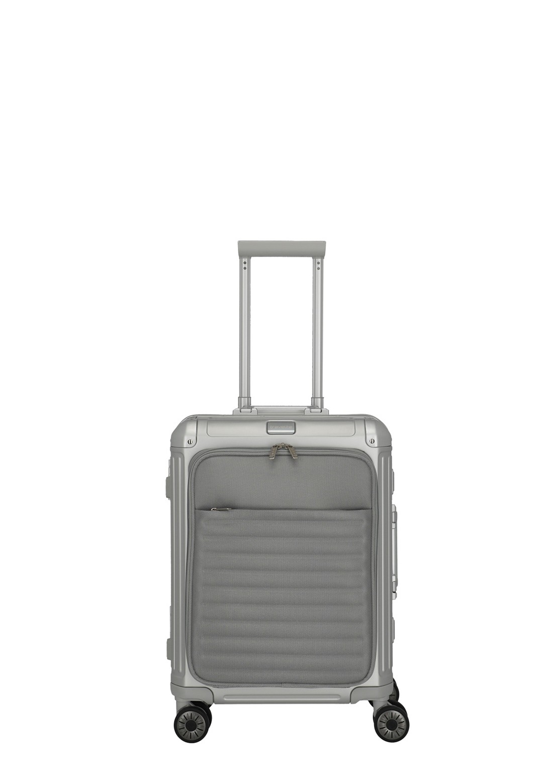 Travelite Next S spinner met 15,6 inch laptopvak  55 cm - voorkant 2 zilver