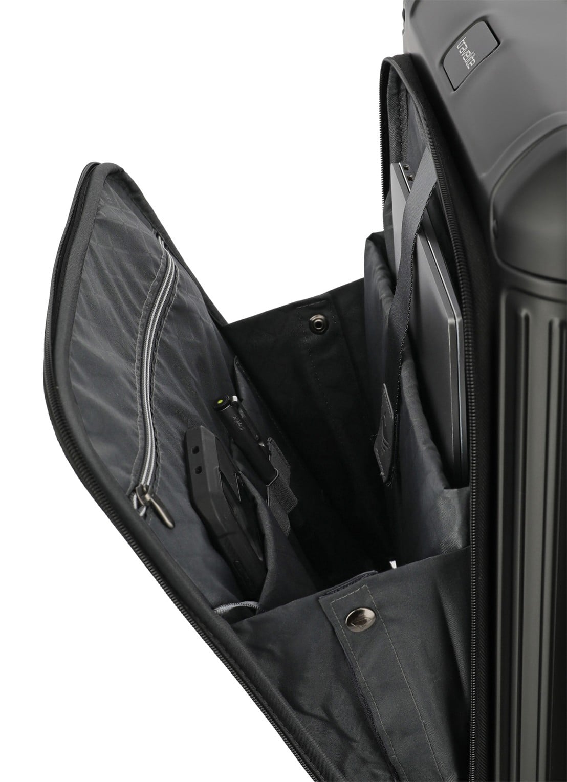 Travelite Next S spinner met 15,6 inch laptopvak  55 cm - detail 2 zwart