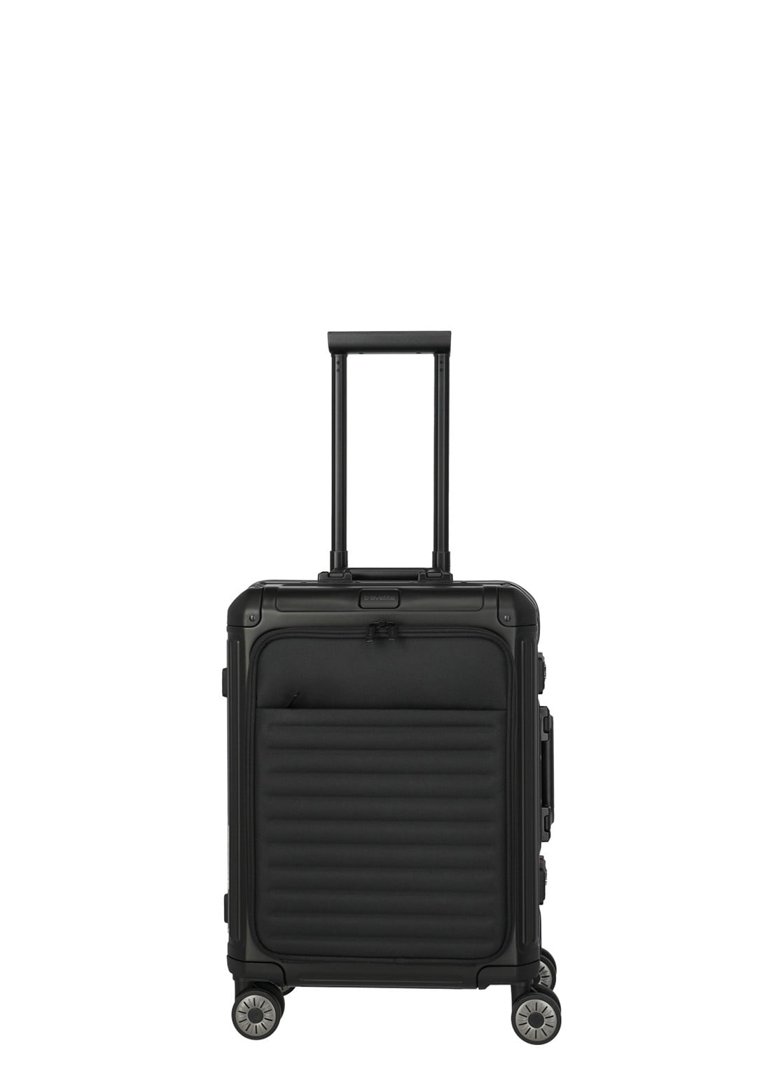 Travelite Next S spinner met 15,6 inch laptopvak  55 cm - voorkant zwart