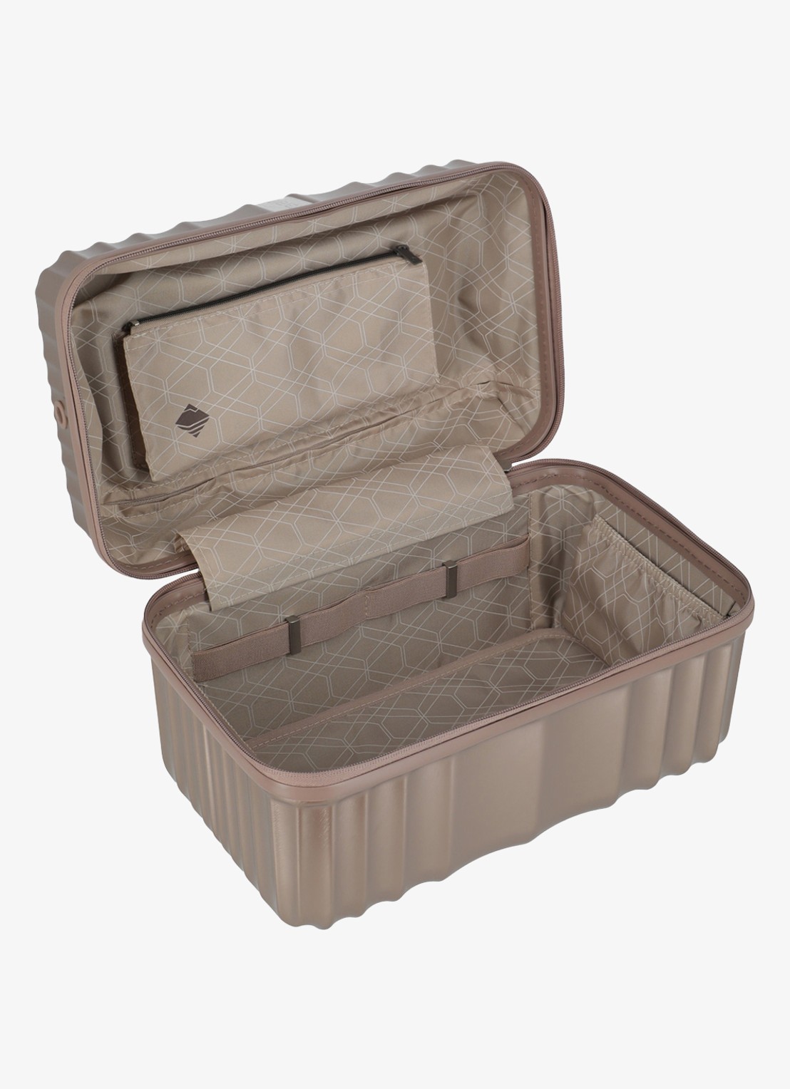 Travelite Paros beautycase met afneembare schouderriem - voorkant 3 oudroze