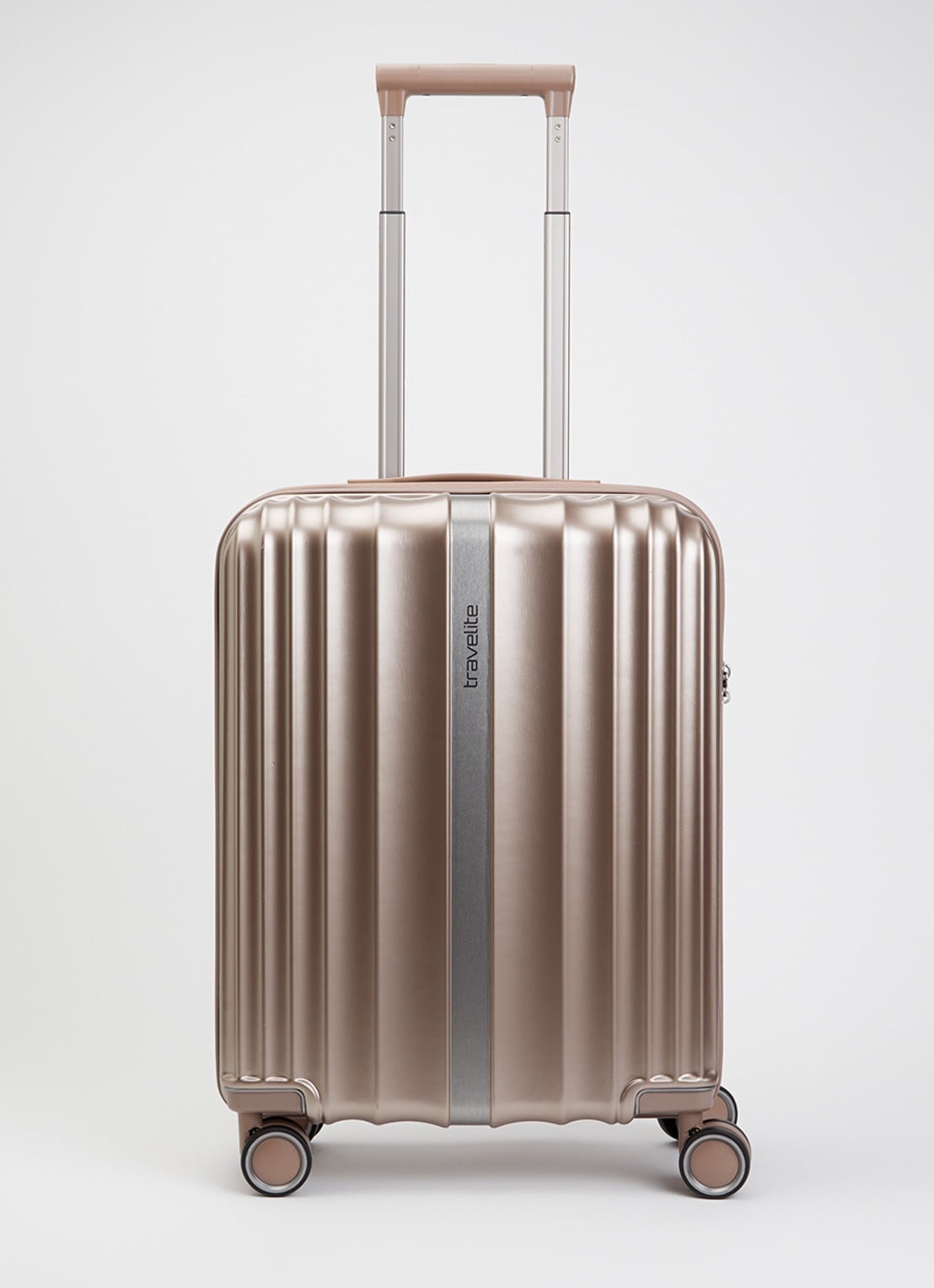 Travelite Paros S spinner 55 cm - voorkant taupe