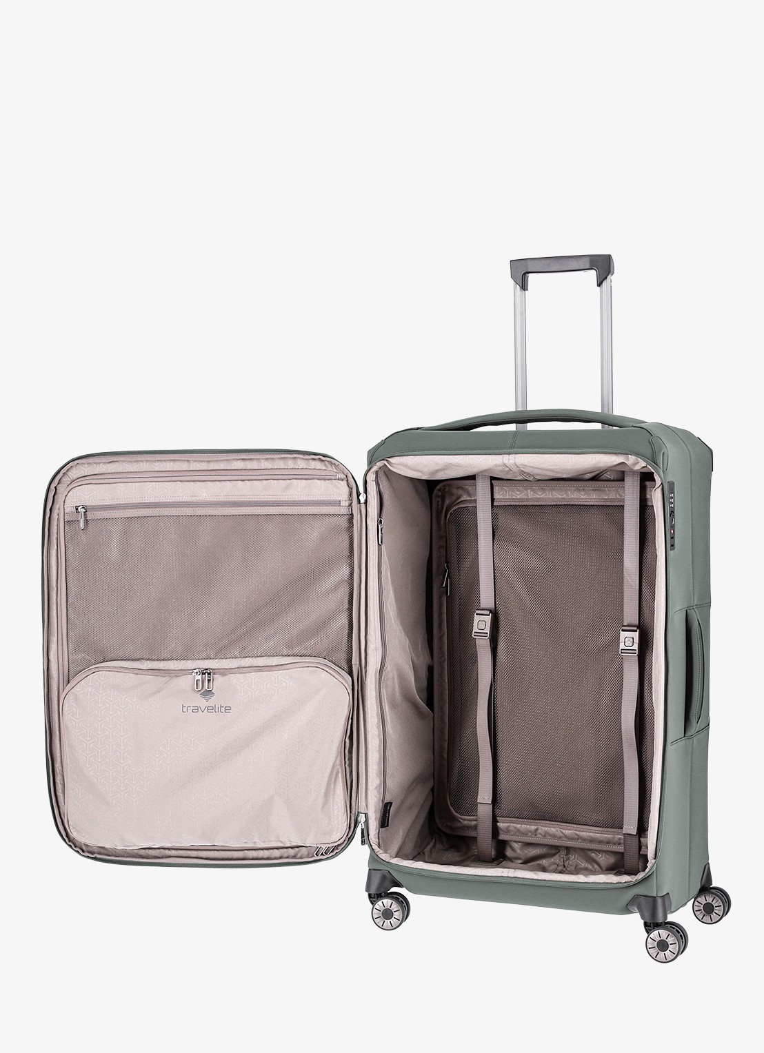 Travelite Priima L vergrootbare spinner 79 cm - detail 5 olijfgroen