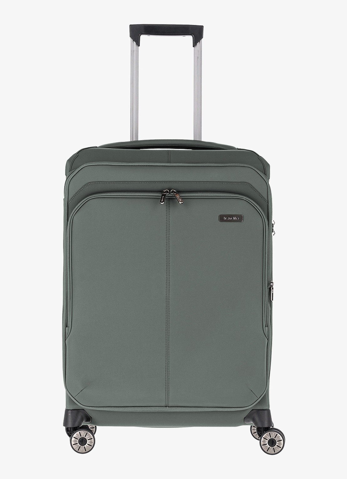 Travelite Priima M vergrootbare spinner 68 cm - voorkant 7 olijfgroen