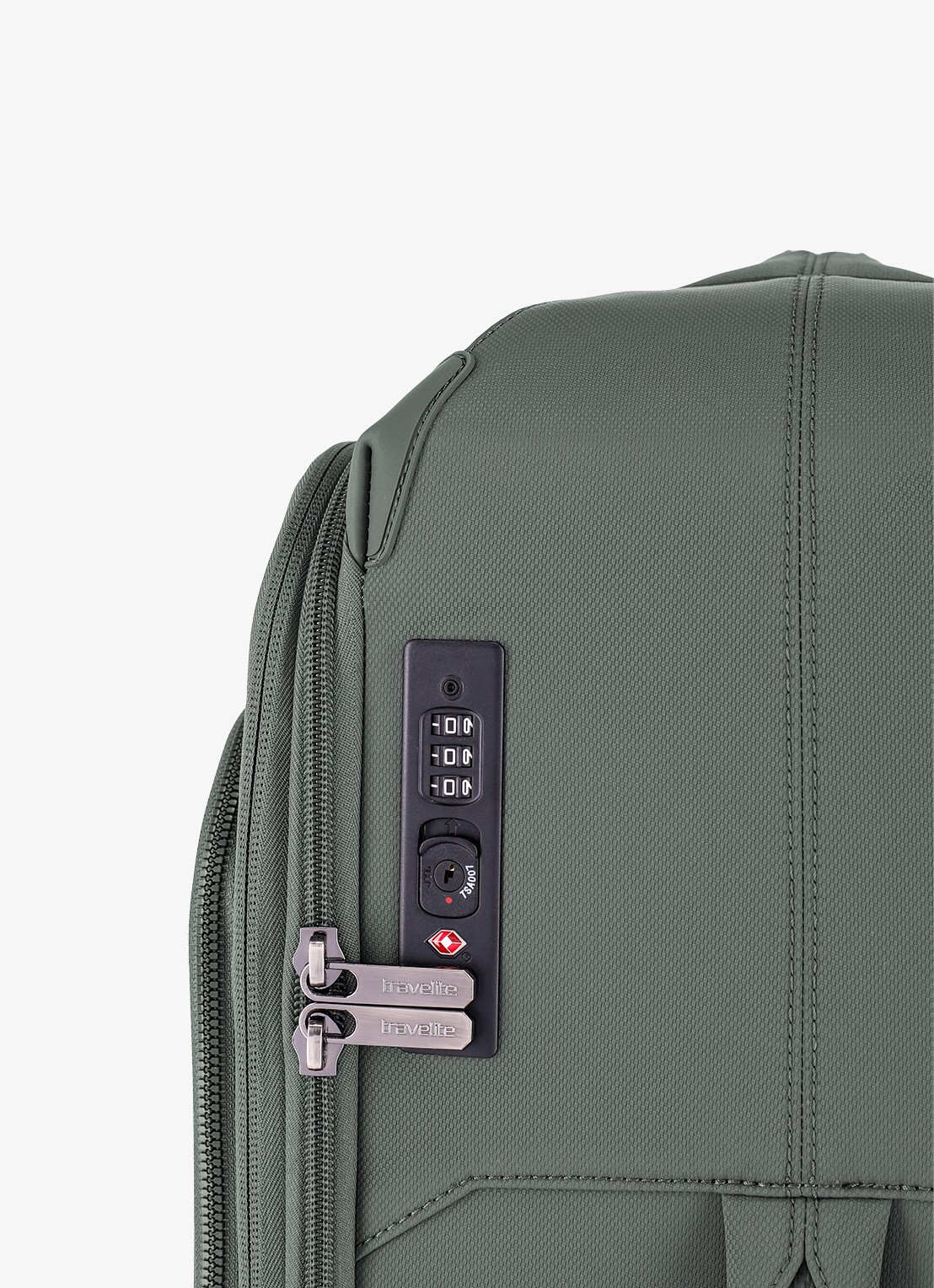 Travelite Priima S vergrootbare spinner 55 cm - detail 6 olijfgroen