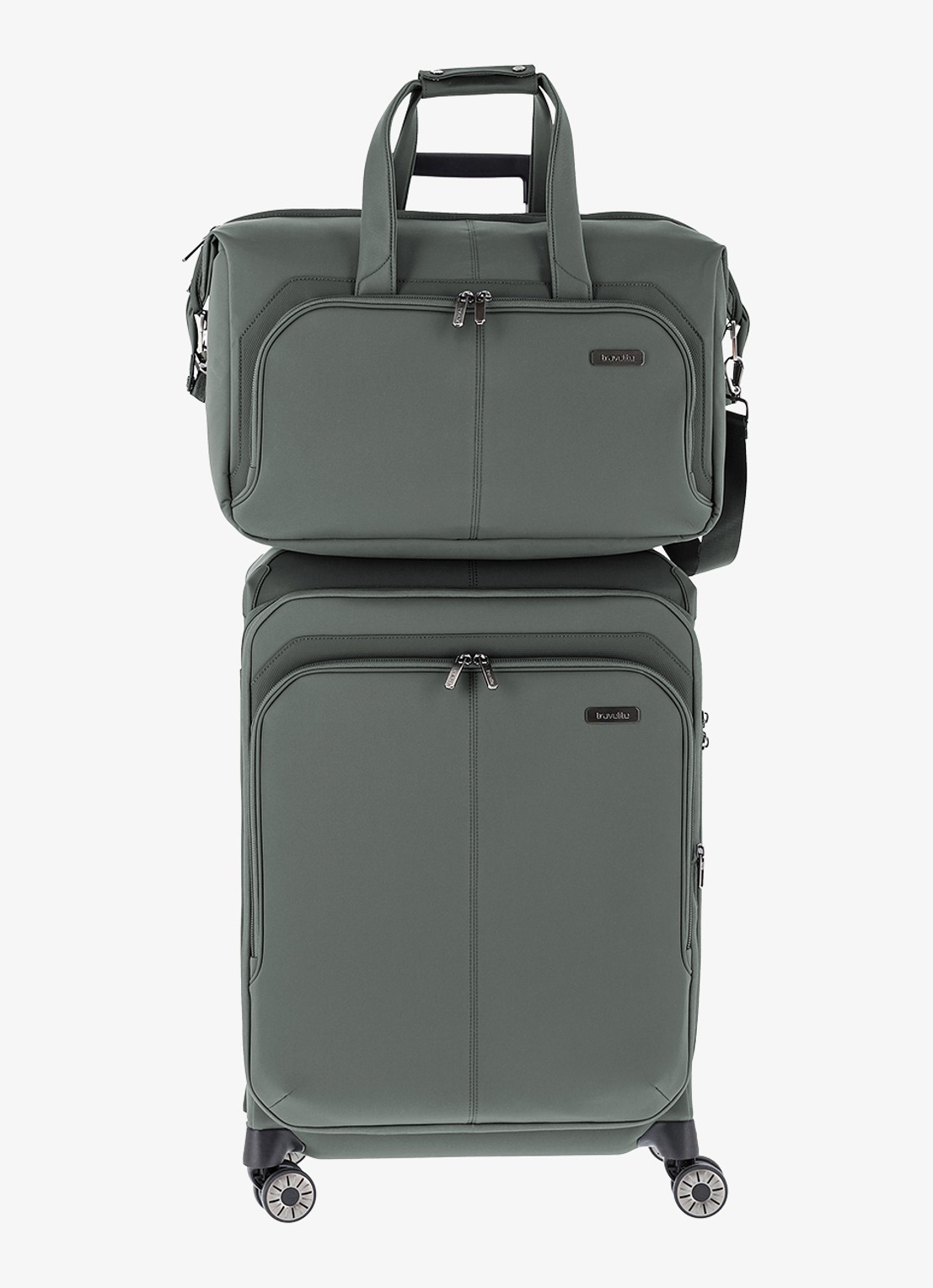 Travelite Priima weekendtas met afneembare schouderriem - voorkant 8 olijfgroen