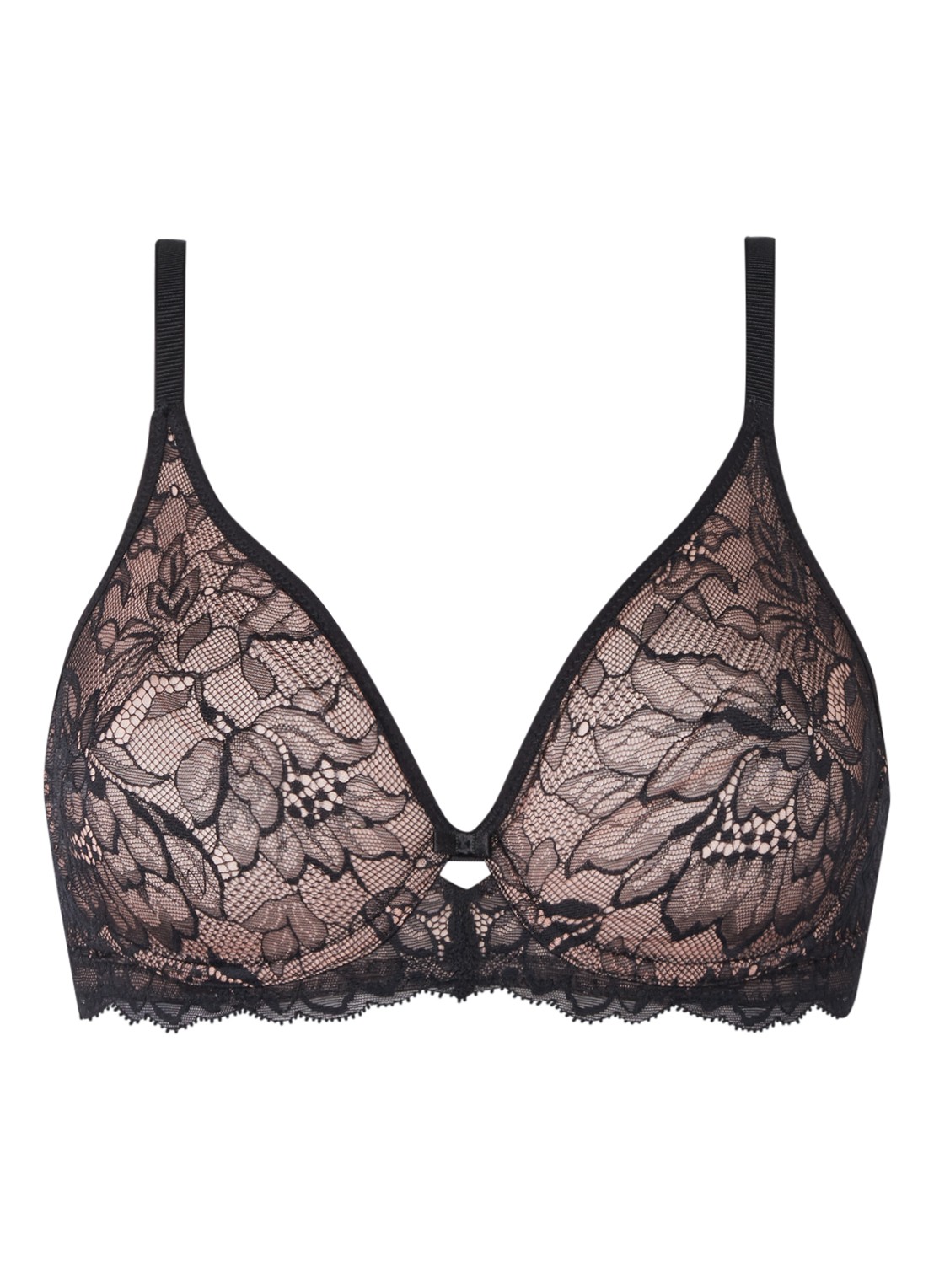 Triumph Amourette beugel bh van kant - voorkant 2 zwart