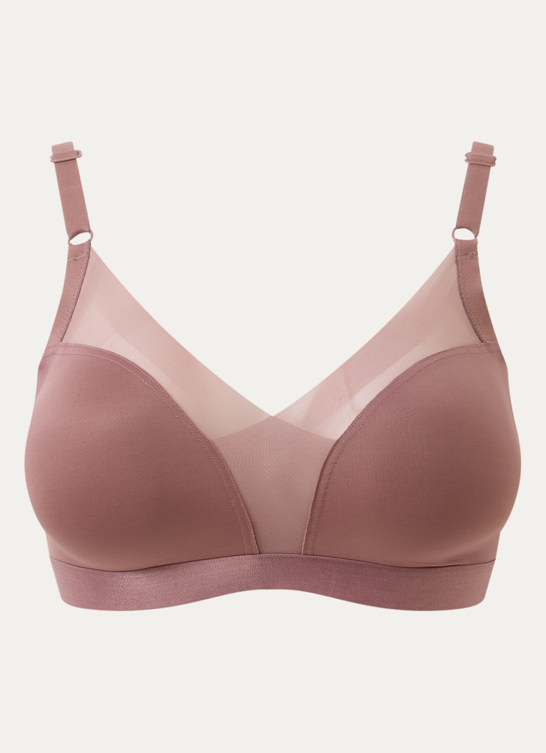 Triumph Bralette met mesh - voorkant 2 taupe