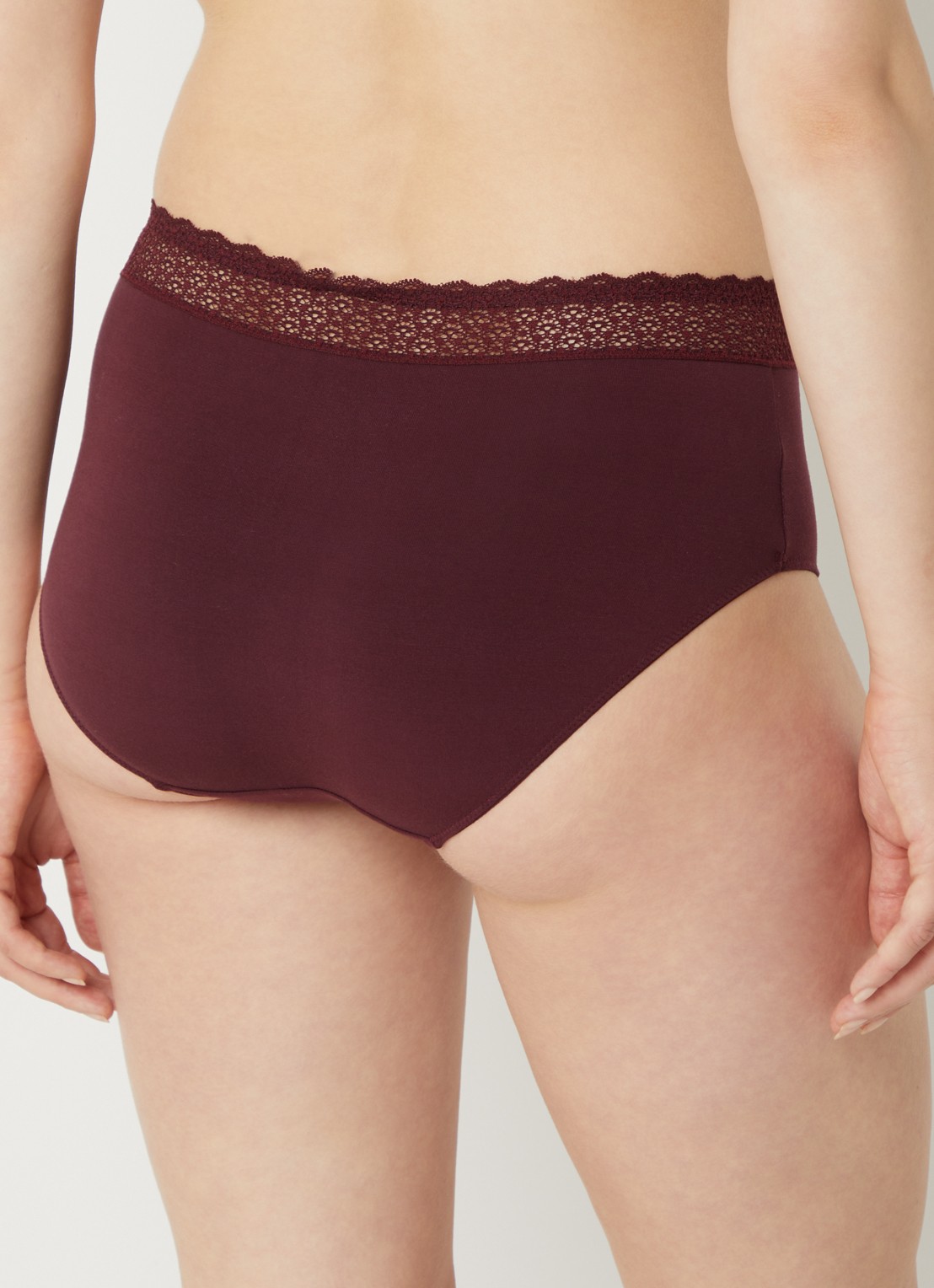 Triumph Feel of Modal hipster met kant - achterkant bordeauxrood