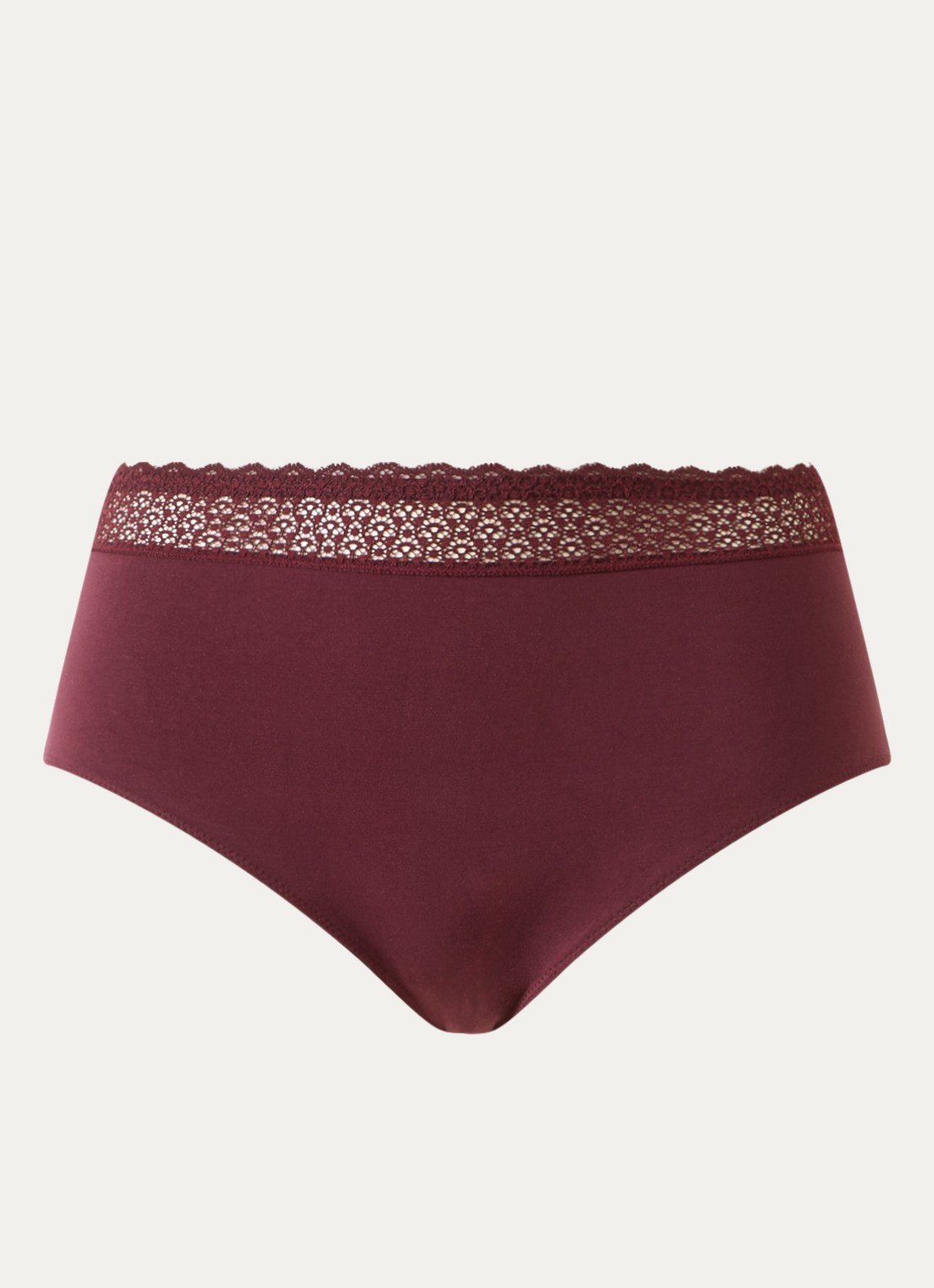 Triumph Feel of Modal hipster met kant - voorkant bordeauxrood