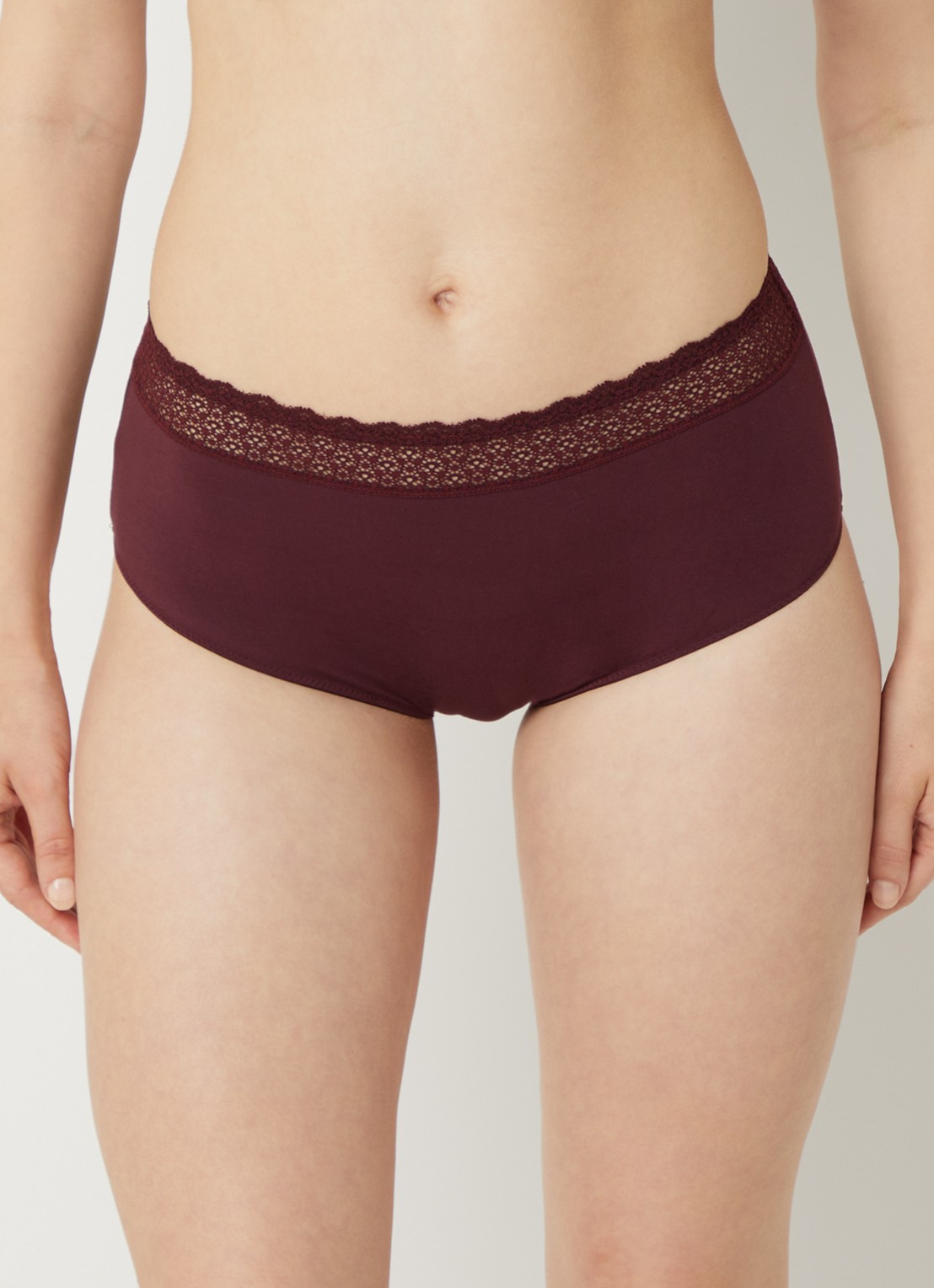 Triumph Feel of Modal hipster met kant - voorkant 3 bordeauxrood