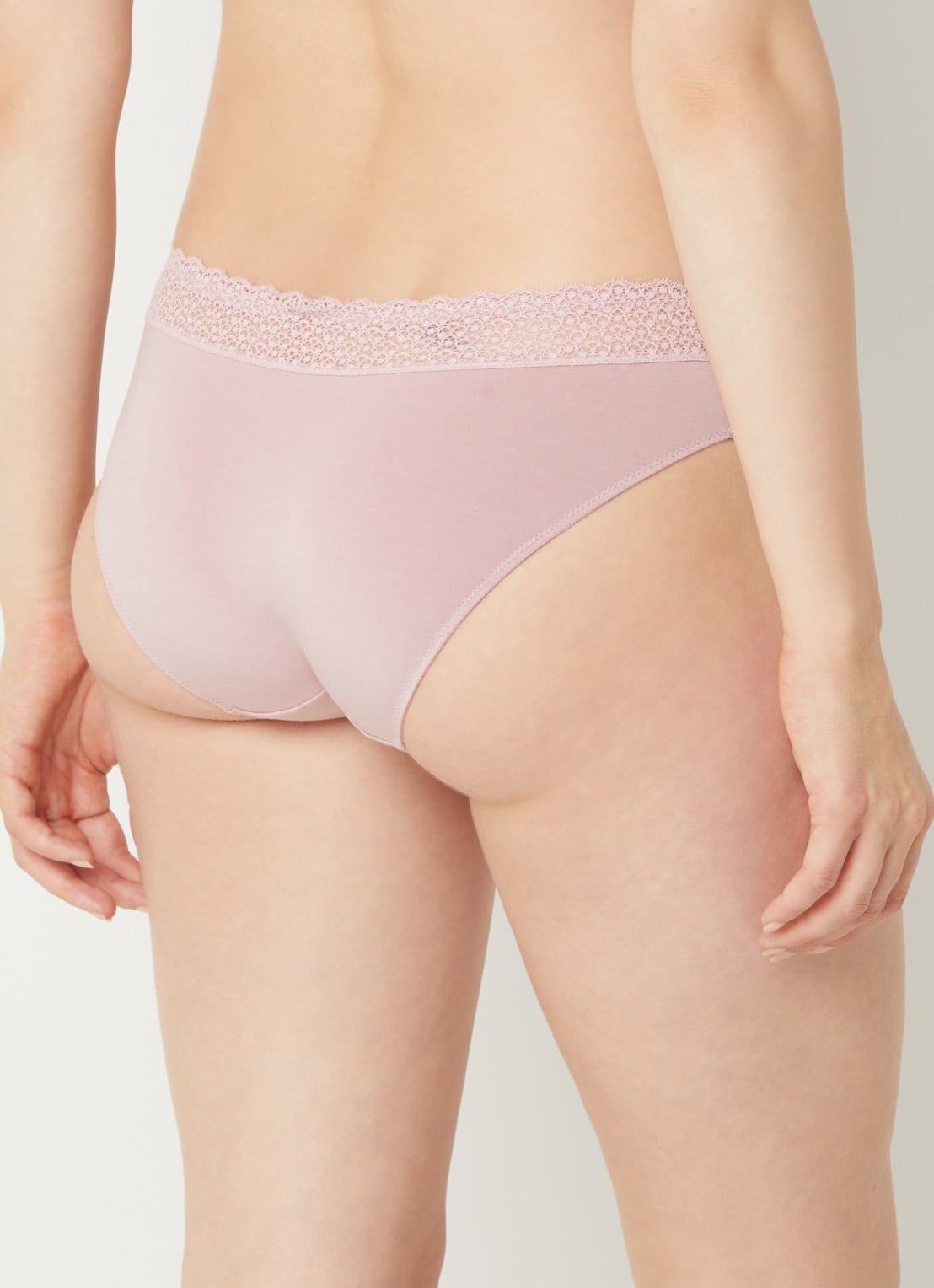 Triumph Feel of Modal slip met kant - achterkant 5 oudroze