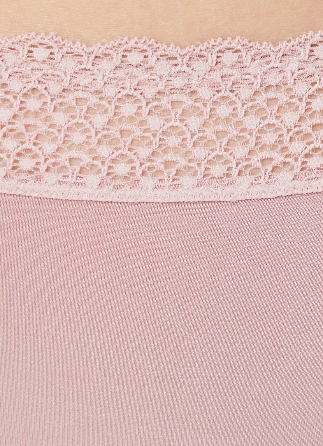 Triumph Feel of Modal slip met kant - detail 2 oudroze