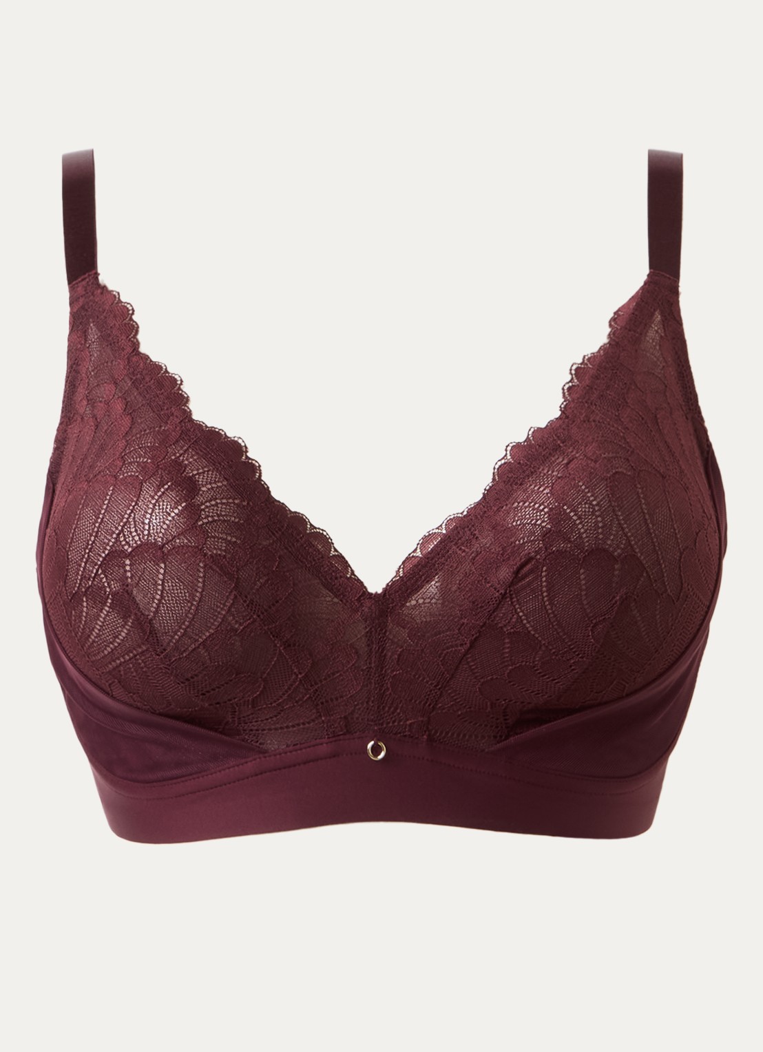 Triumph Love in Lace bralette met kant details - voorkant bordeauxrood