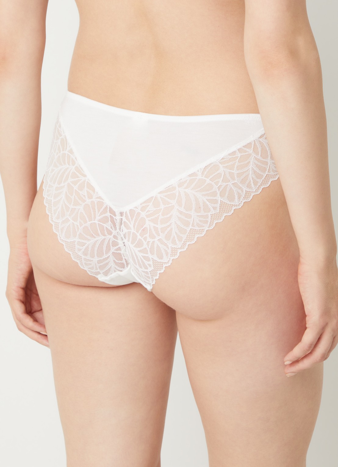 Triumph Pretty Modal high waisted hipster van kant met lurex - achterkant 2 wit