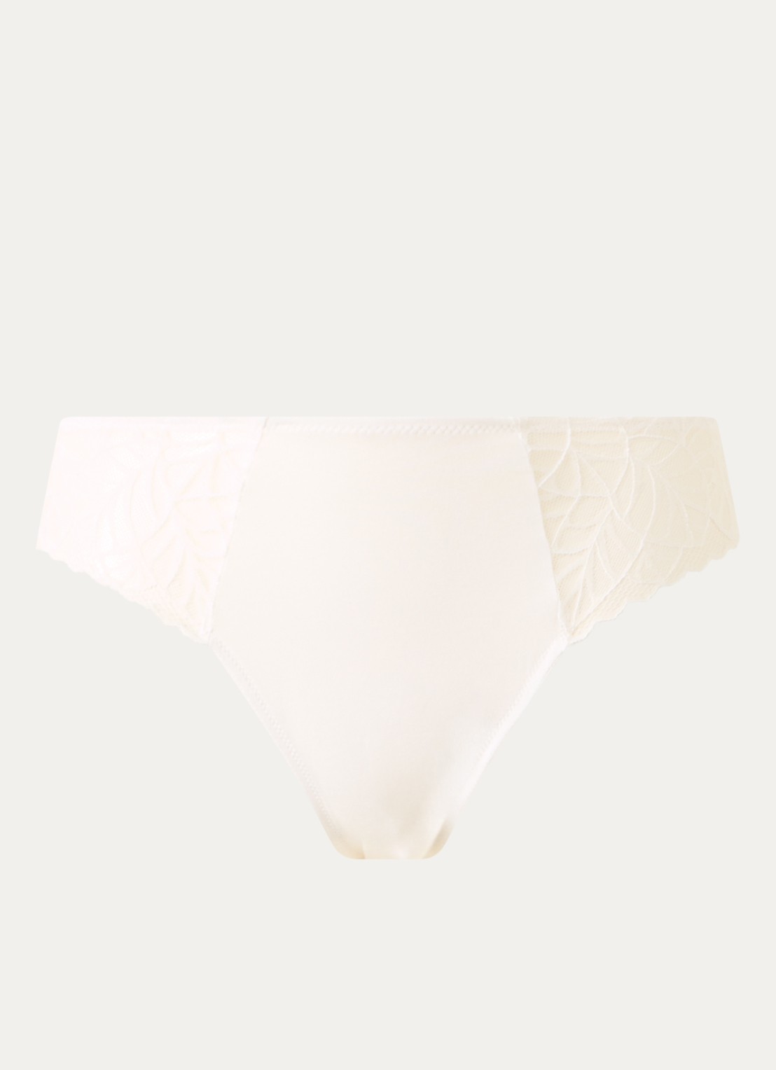 Triumph Pretty Modal high waisted hipster van kant met lurex - voorkant wit