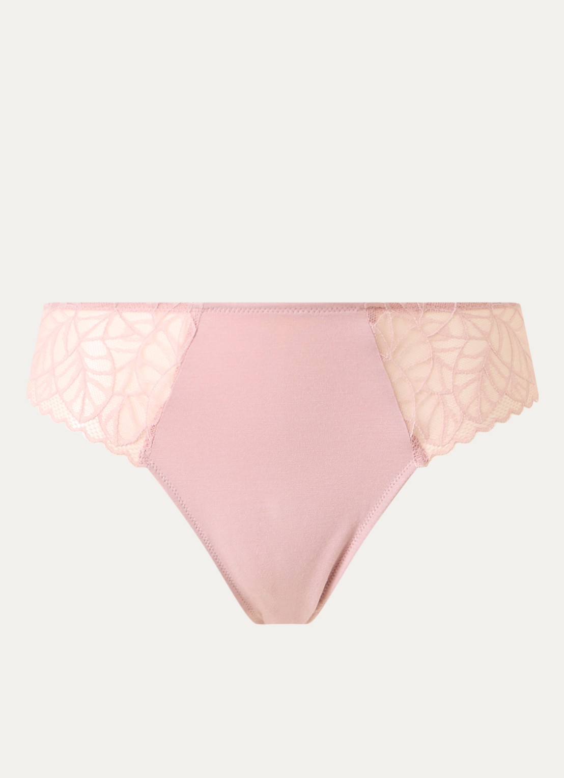 Triumph Pretty Modal high waisted hipster van kant met lurex - voorkant blauwgrijs