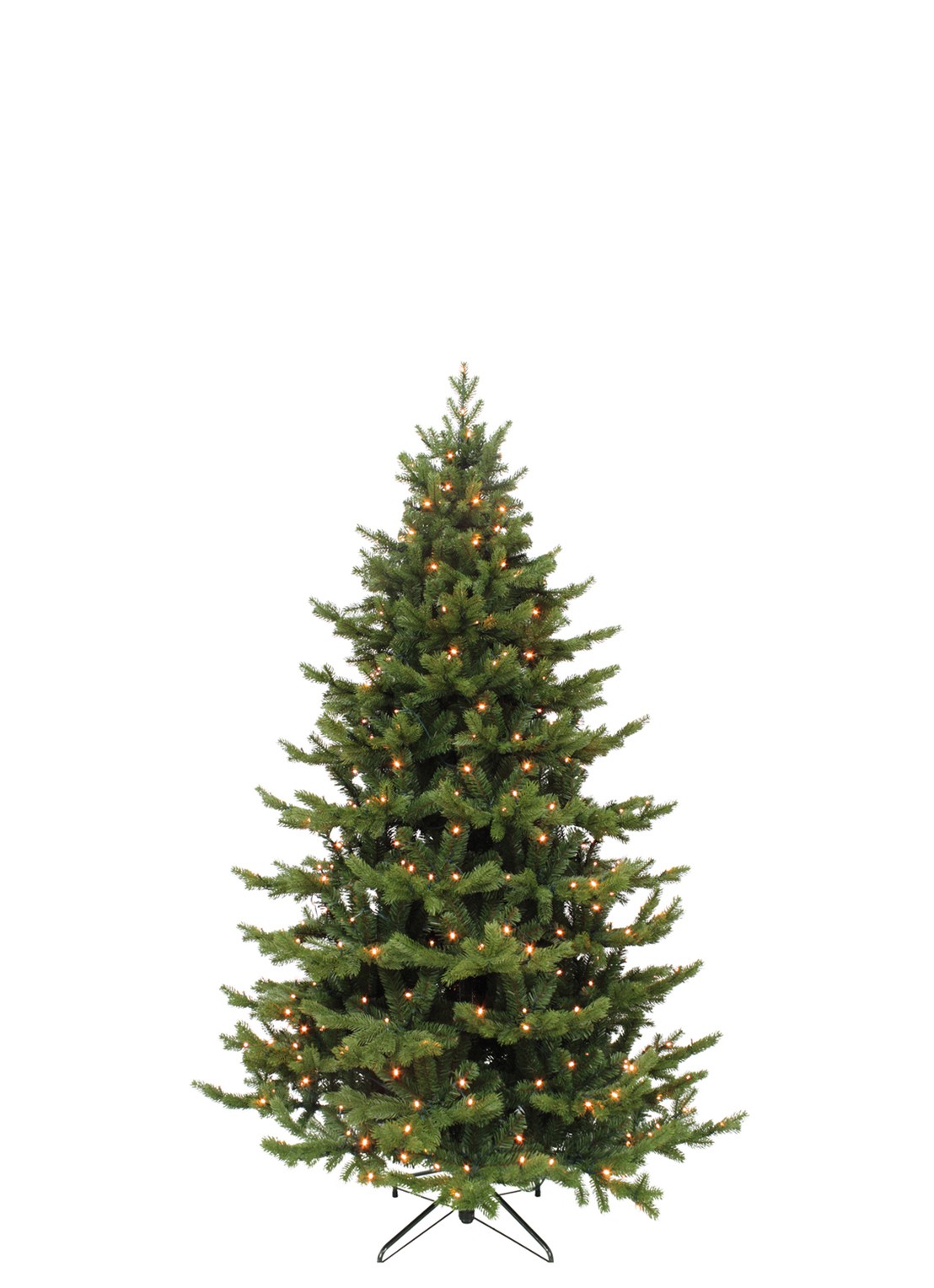 Triumph Tree Sherwood kunstkerstboom met LED verlichting 155 cm - voorkant 3 donkergroen