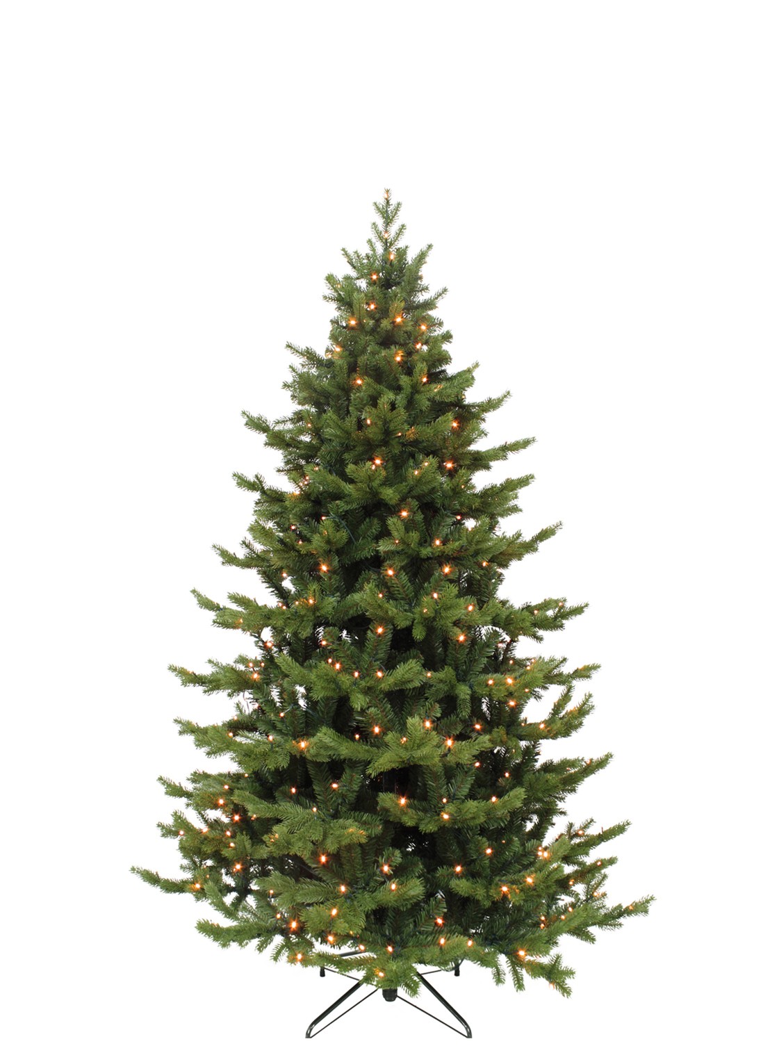 Triumph Tree Sherwood kunstkerstboom met LED verlichting 185 cm - voorkant donkergroen