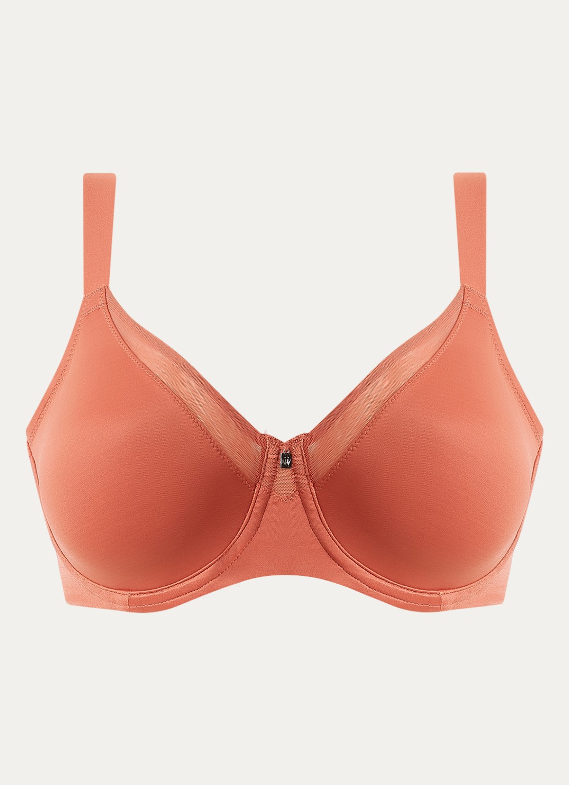 Triumph True Shape Sensation minimizer beugel bh met mesh - voorkant donkeroranje