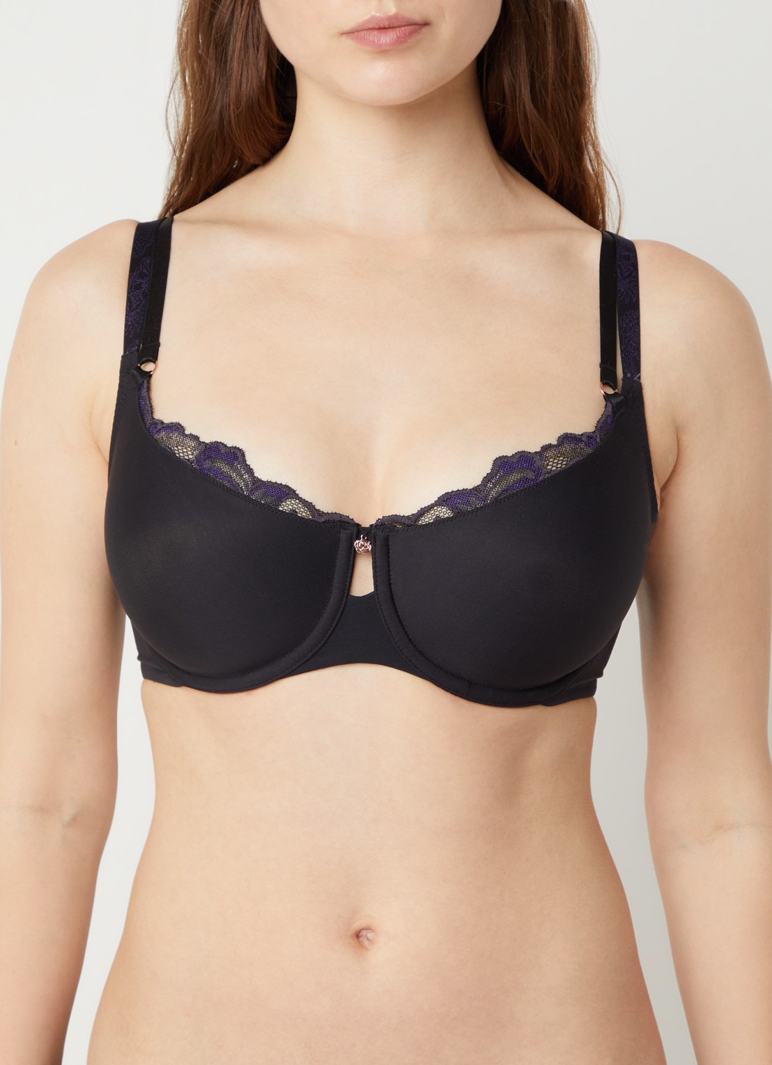 Triumph Wild Gardenia beugel bh met kant - voorkant 2 zwart