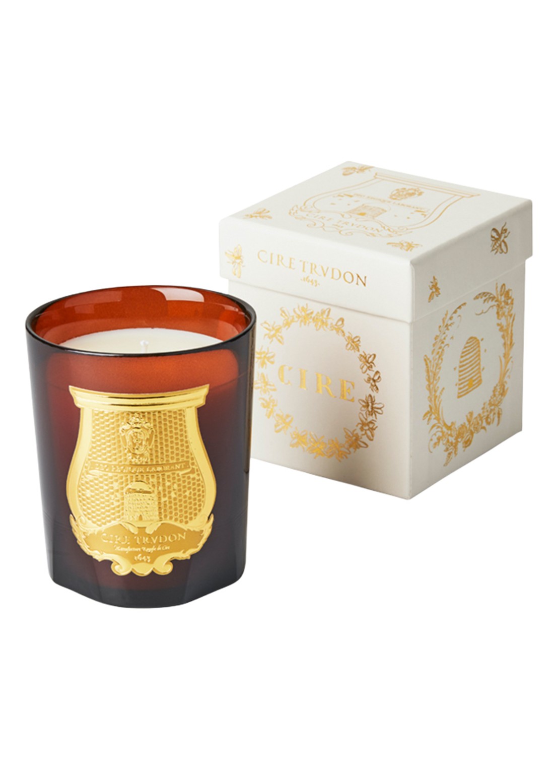 Trudon Bougie Cire geurkaars 270 gram - voorkant 3 oranjebruin