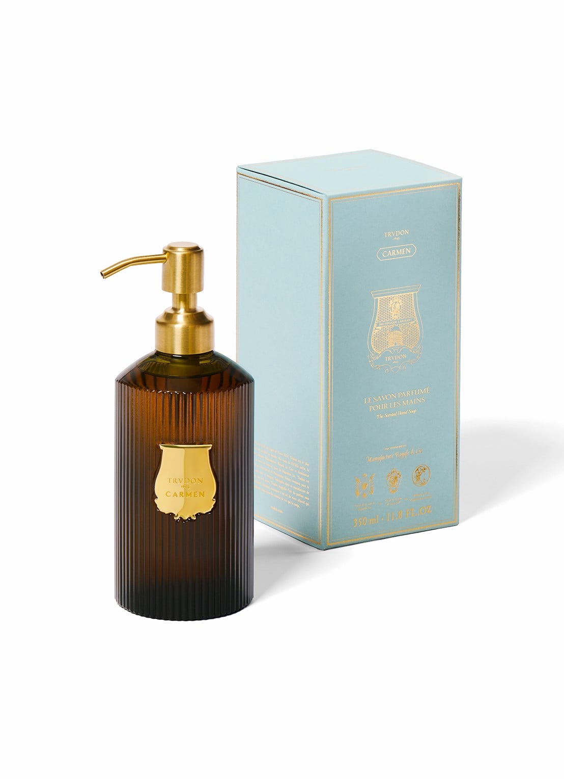 Trudon Carmen handzeep 350 ml - voorkant 2 donkergroen