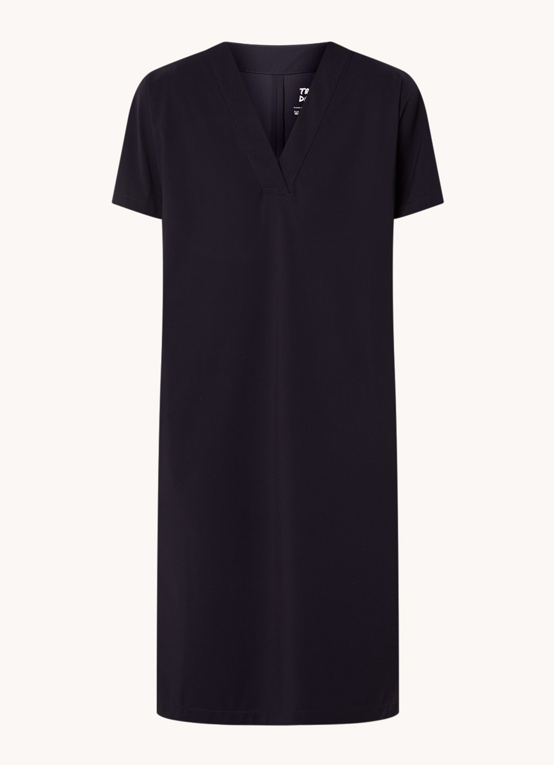 TRVL DRSS Midi jurk van travelstof  - voorkant blauw
